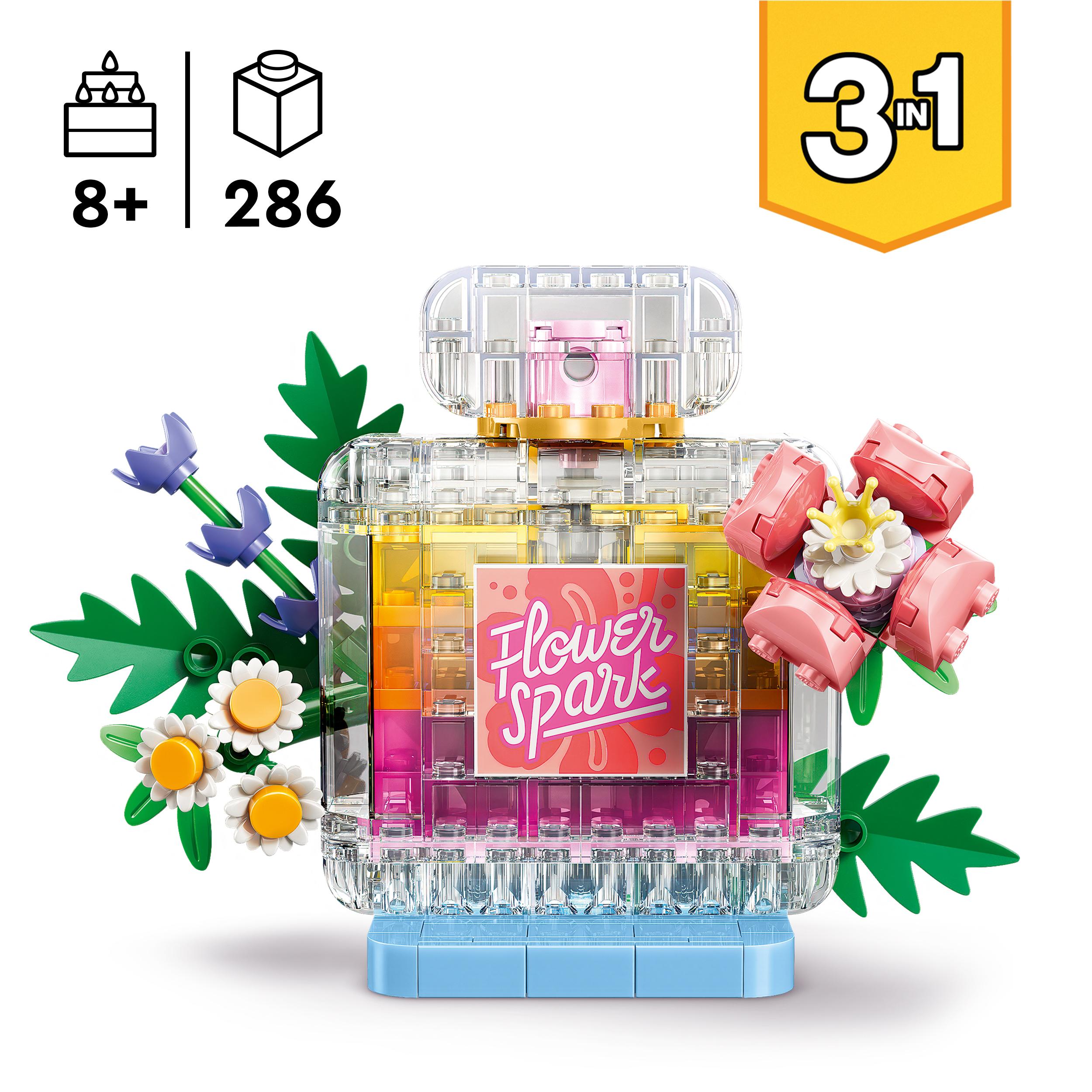 Voir la diapositive 3 : LEGO LEGO Creator 3-en-1 31383 Flacon de Parfum au Décor Floral - Jeu de Construction dès 8 ans