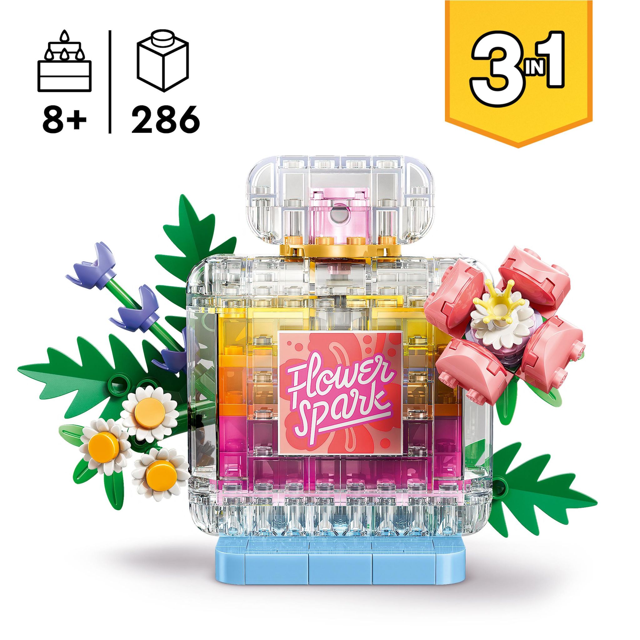 Voir la diapositive 3 : LEGO Creator 31383 - Flacon de parfum au décor floral