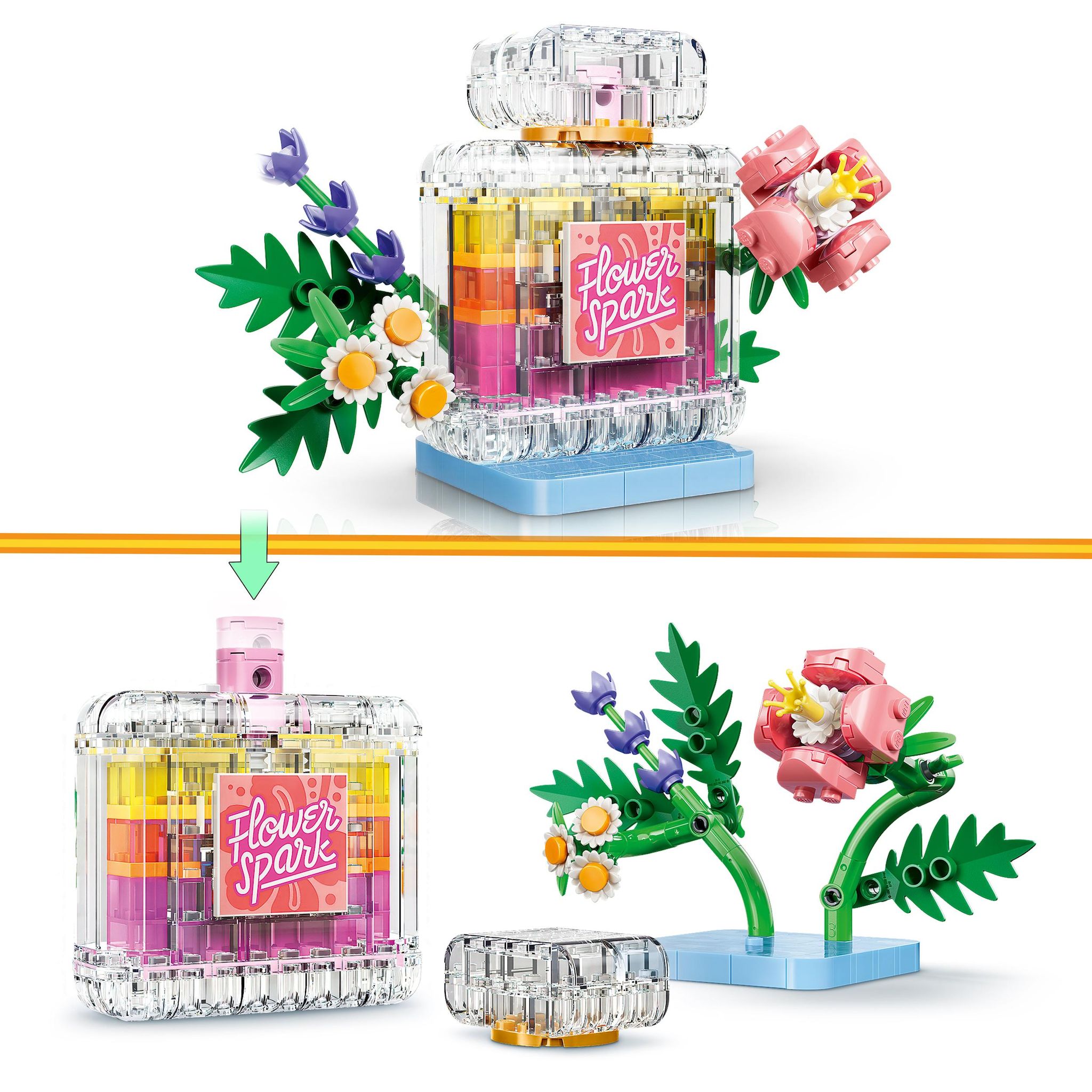 Voir la diapositive 4 : LEGO Creator 31383 - Flacon de parfum au décor floral