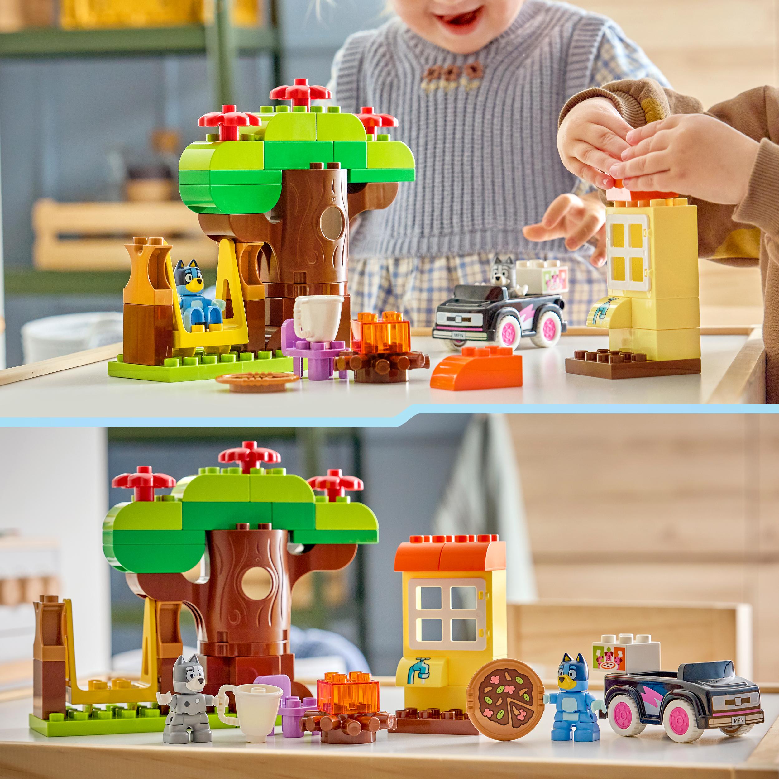 Voir la diapositive 6 : LEGO LEGO DUPLO Bluey 10469 Les Livreuses de Pizza avec Muffin et Bluey - Jouet Motricité 2 ans