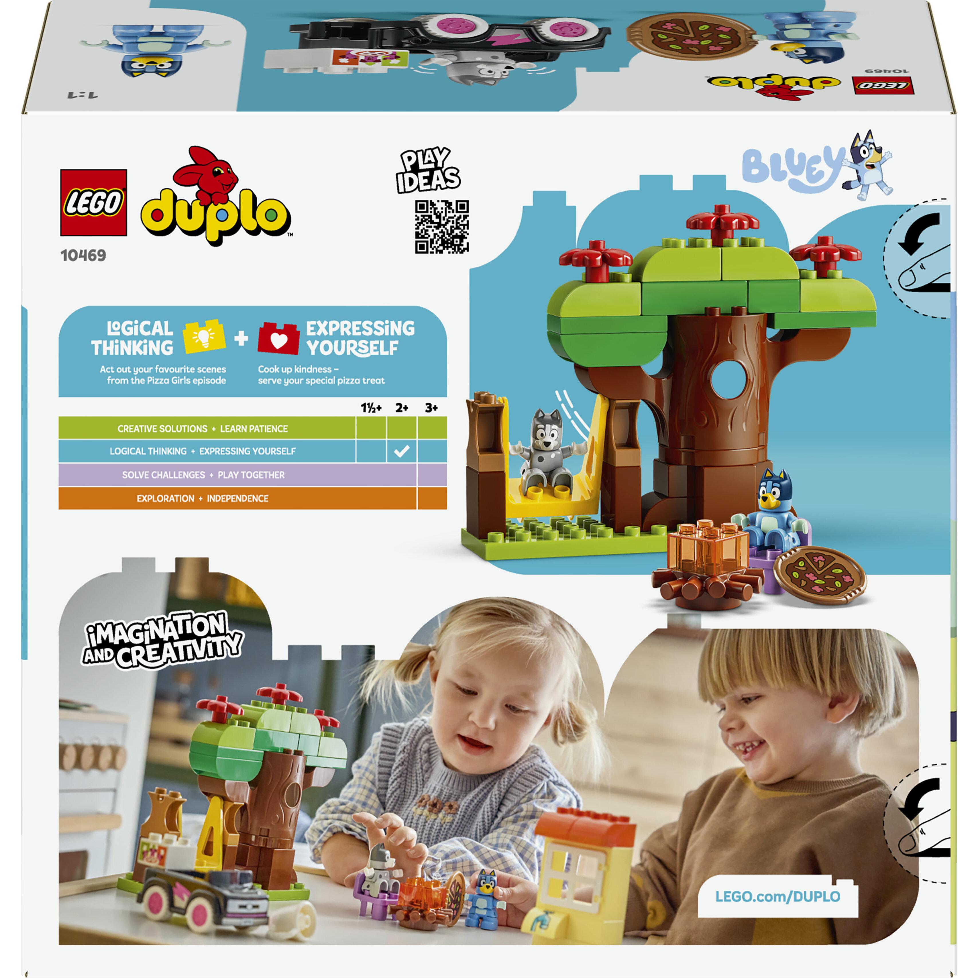 Voir la diapositive 7 : LEGO LEGO DUPLO Bluey 10469 Les Livreuses de Pizza avec Muffin et Bluey - Jouet Motricité 2 ans