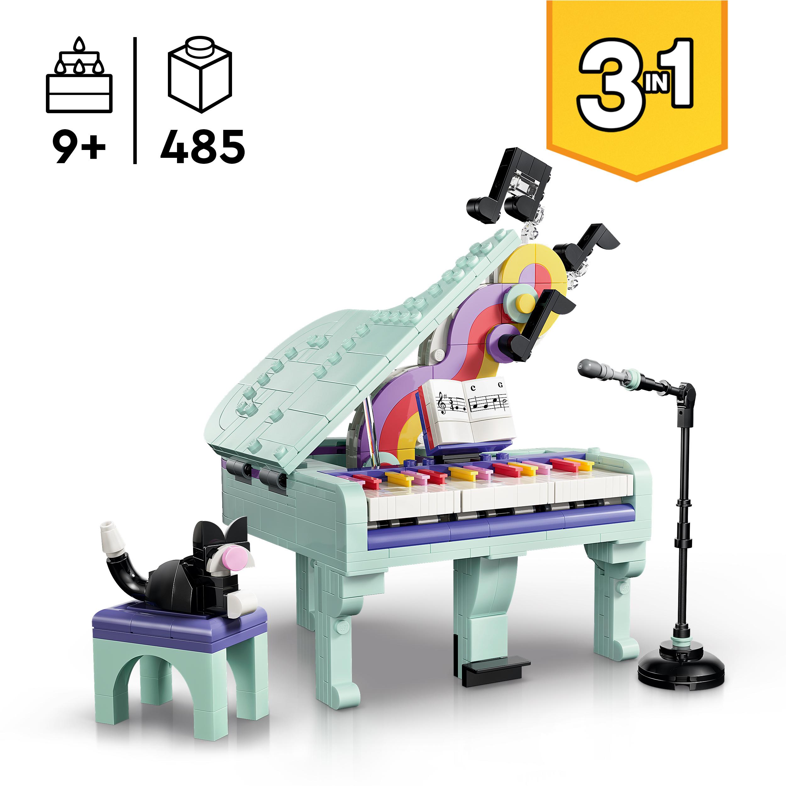 Voir la diapositive 3 : LEGO LEGO Creator 3-en-1 31392 Décoration Musicale : Piano et Chat - Jouet dès 9 ans - Cadeau
