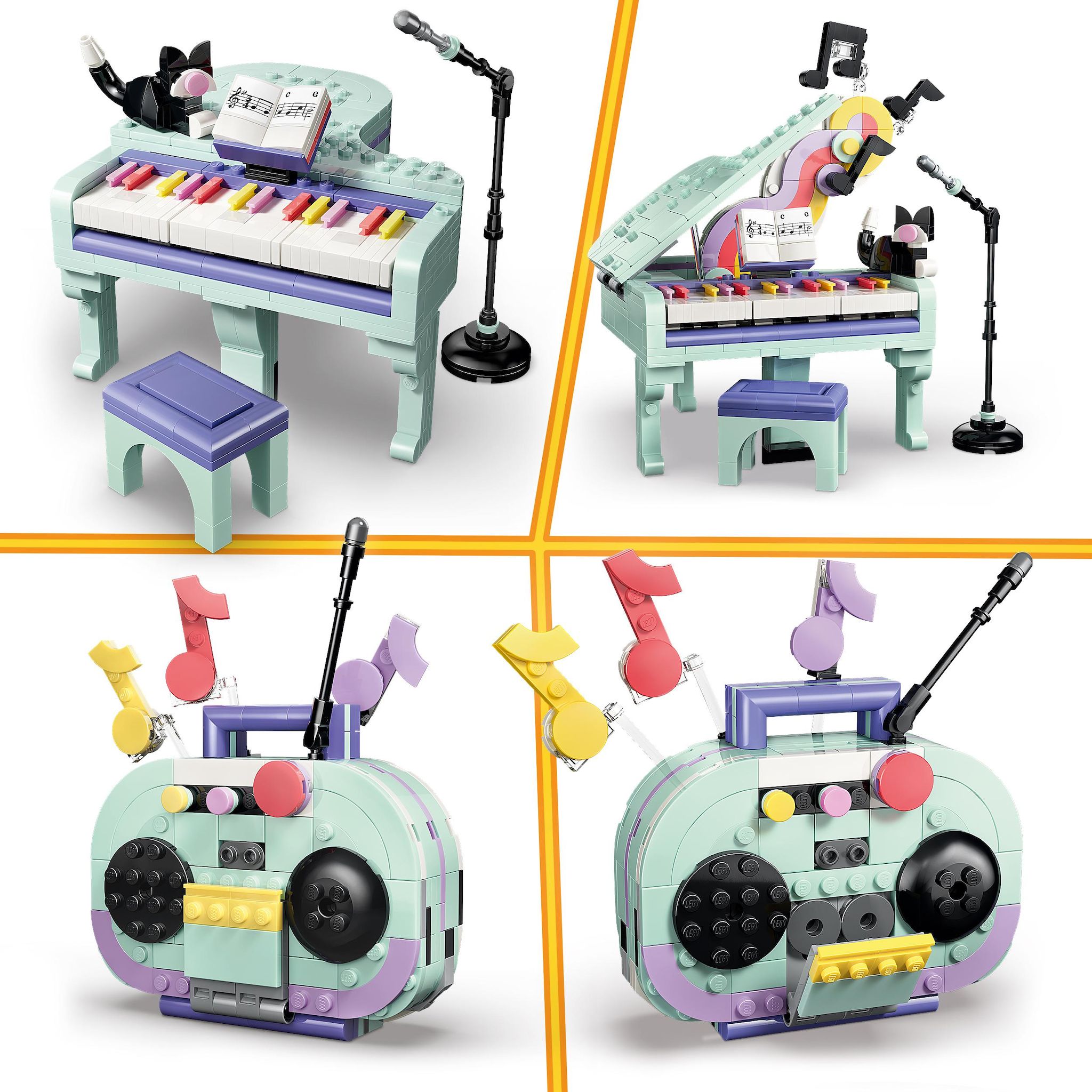 Voir la diapositive 4 : LEGO LEGO Creator 3-en-1 31392 Décoration Musicale : Piano et Chat - Jouet dès 9 ans - Cadeau