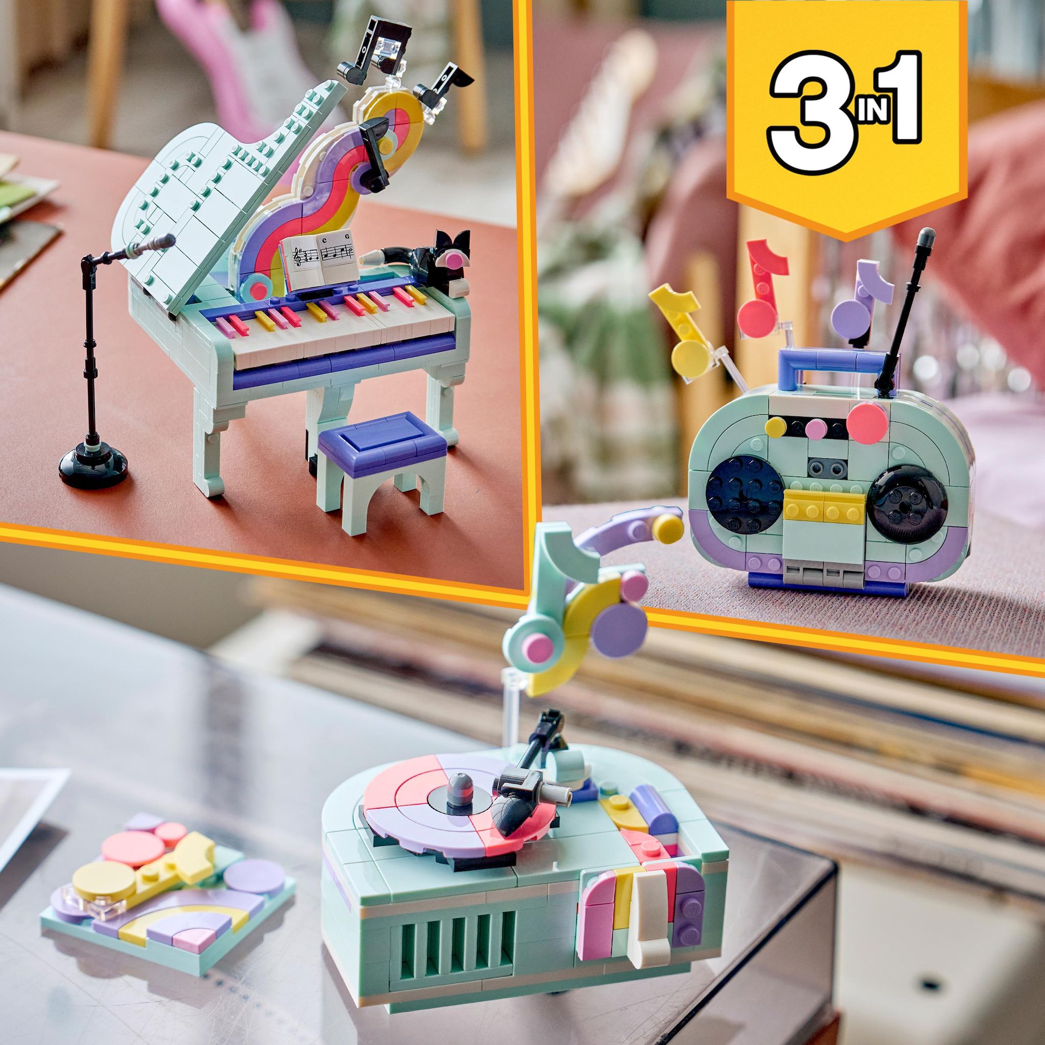 Voir la diapositive 6 : LEGO LEGO Creator 3-en-1 31392 Décoration Musicale : Piano et Chat - Jouet dès 9 ans - Cadeau