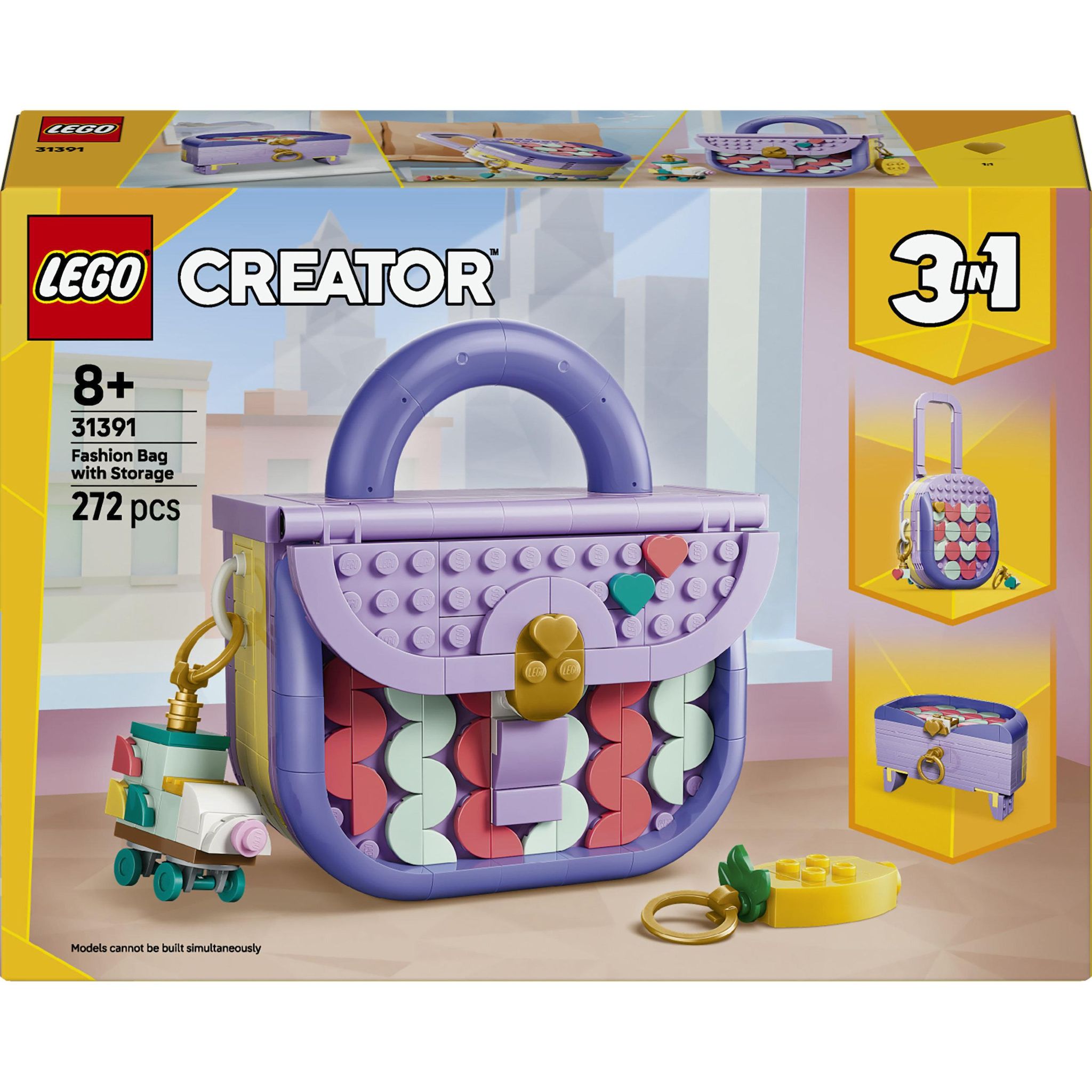 LEGO LEGO Creator 3-en-1 31391 Sac Fashion avec Rangement - Jouet de Construction dès 8 ans