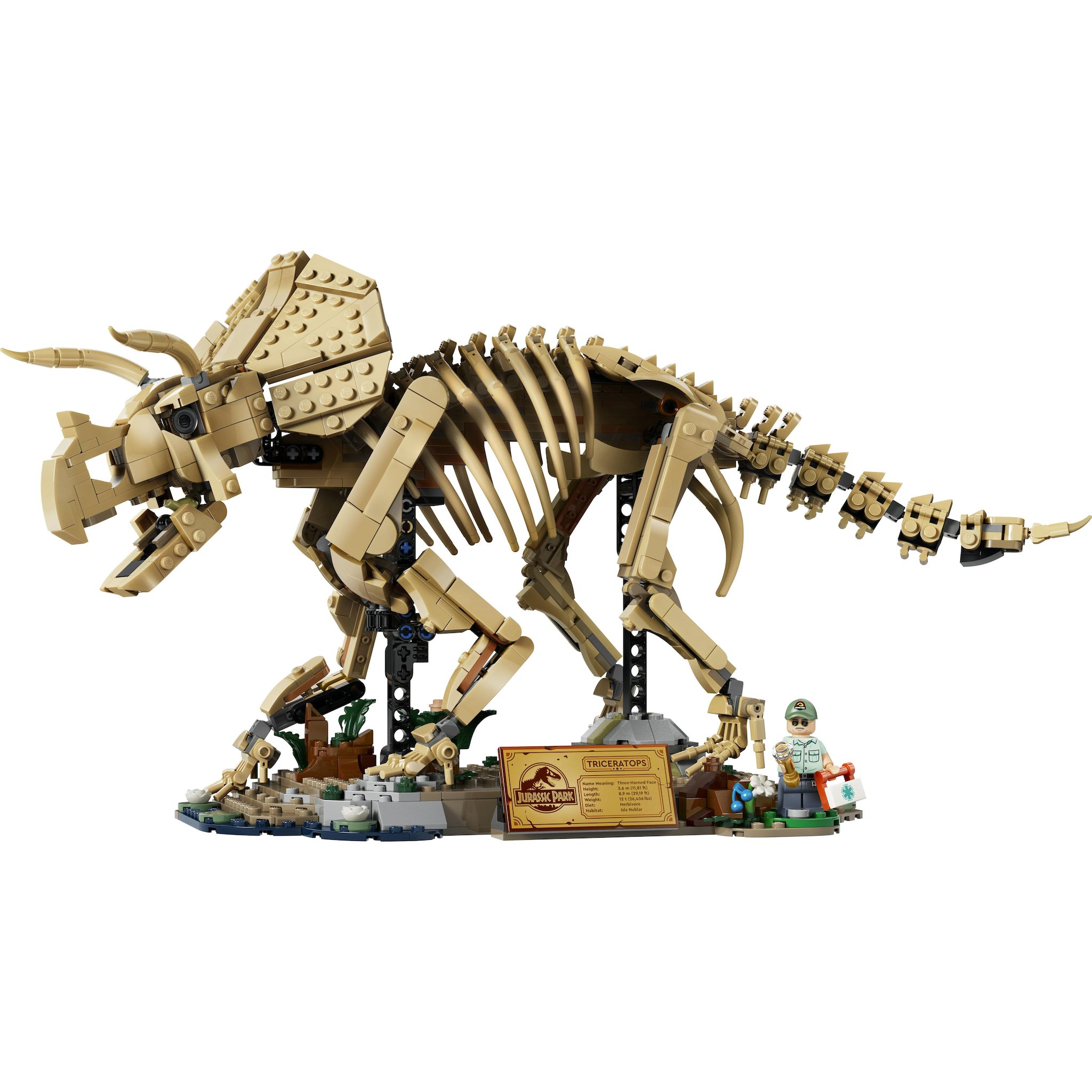 Voir la diapositive 2 : LEGO Jurassic World 77985 -Les fossiles de dinosaures : Le Tricératops