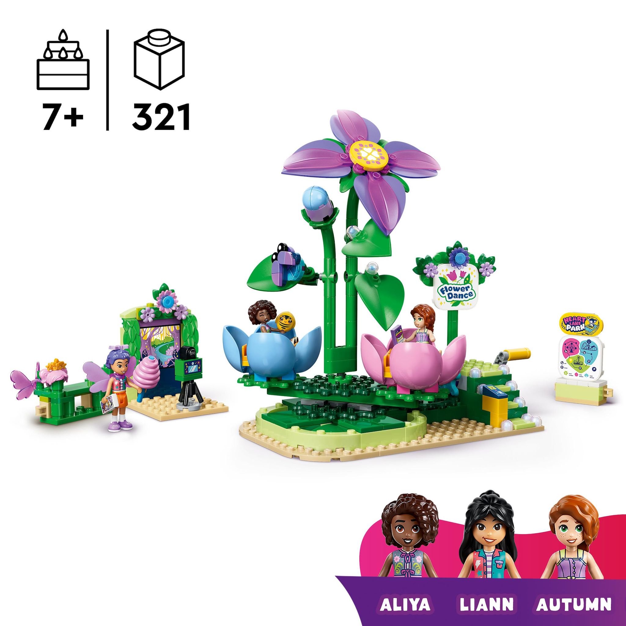 Voir la diapositive 3 : LEGO LEGO Friends 42702 La Fleur Tournoyante et les Tasses à Thé Féériques - Jouet dès 7 ans