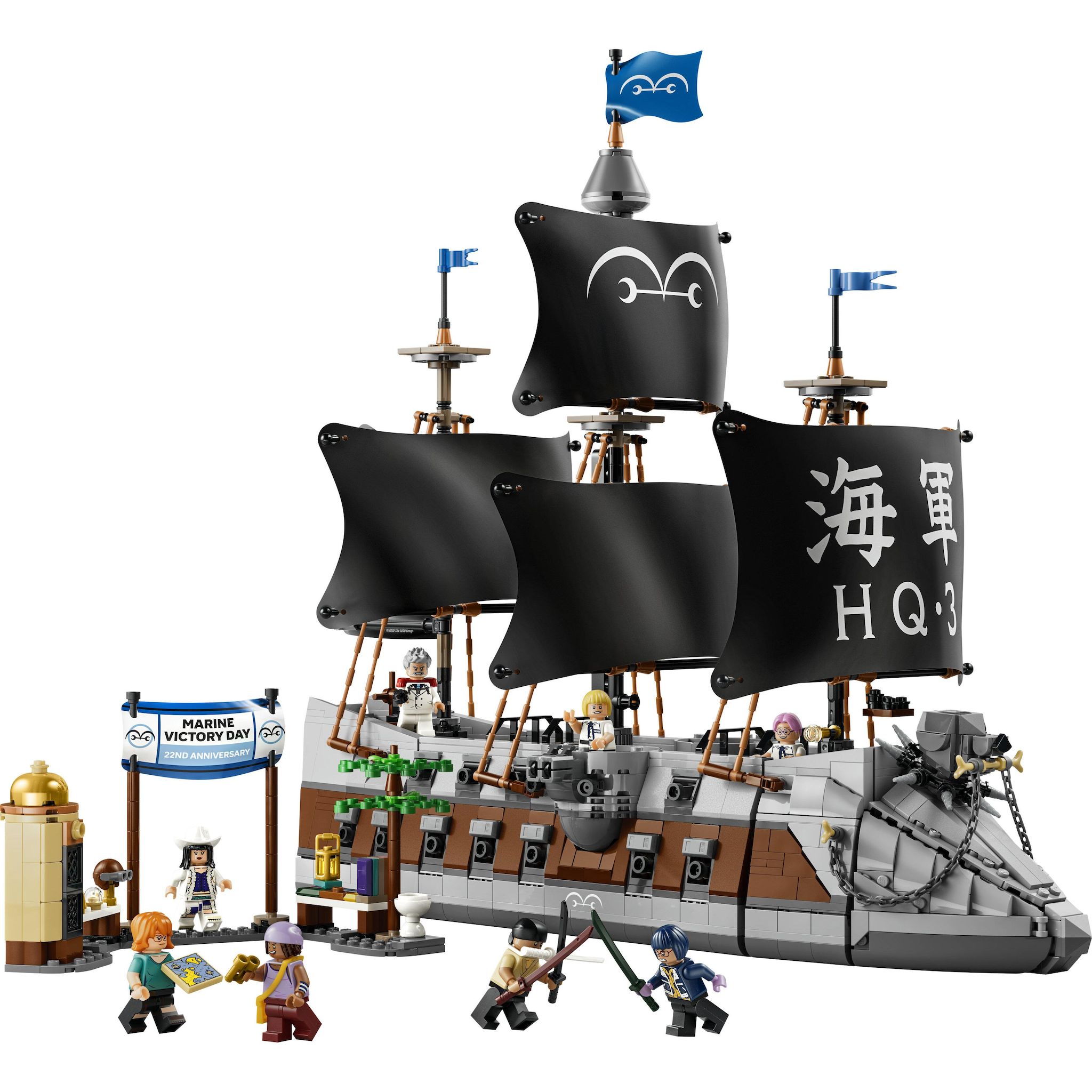 Voir la diapositive 2 : LEGO One Piece 75646 - Le navire de la marine de Garp