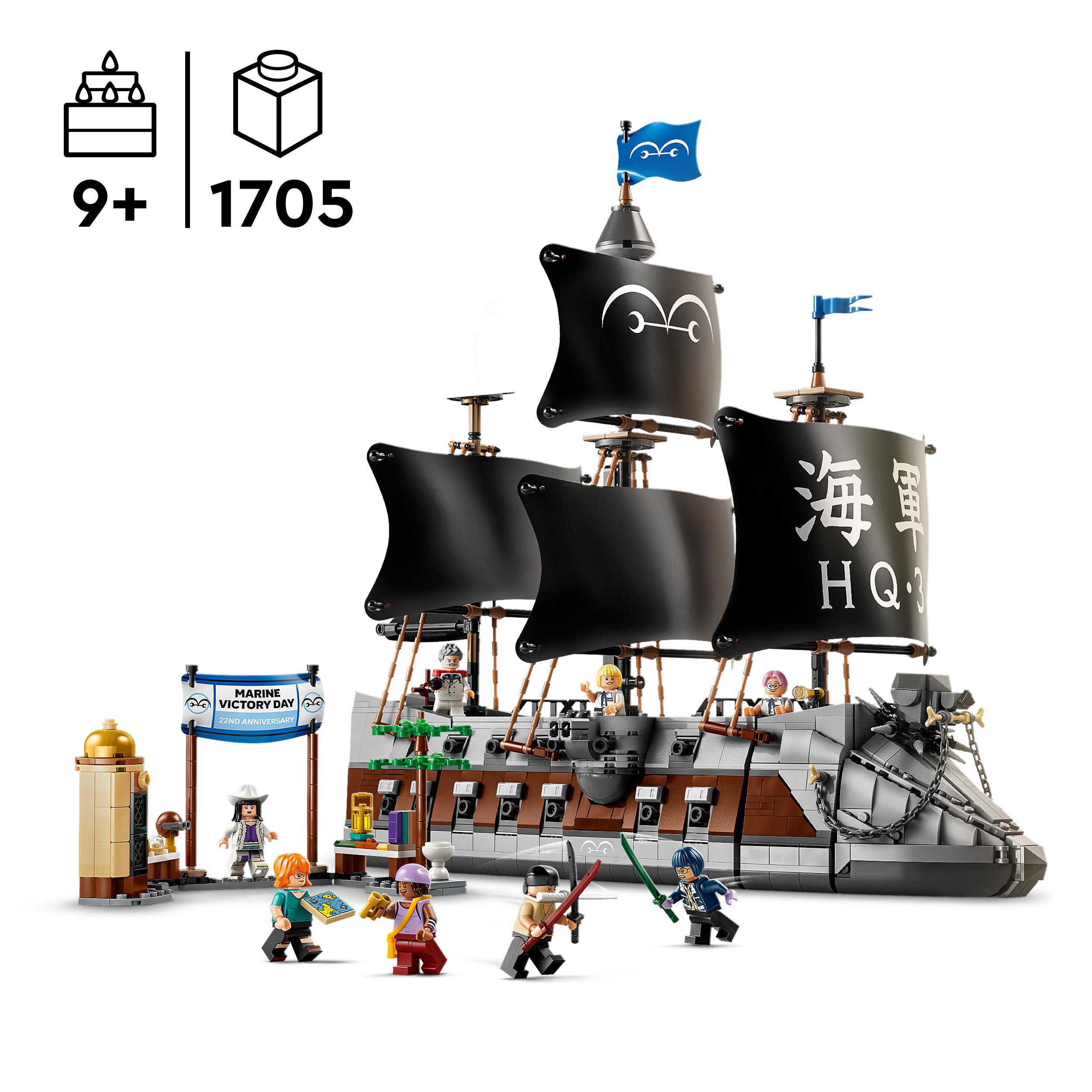 Voir la diapositive 3 : LEGO One Piece 75646 - Le navire de la marine de Garp