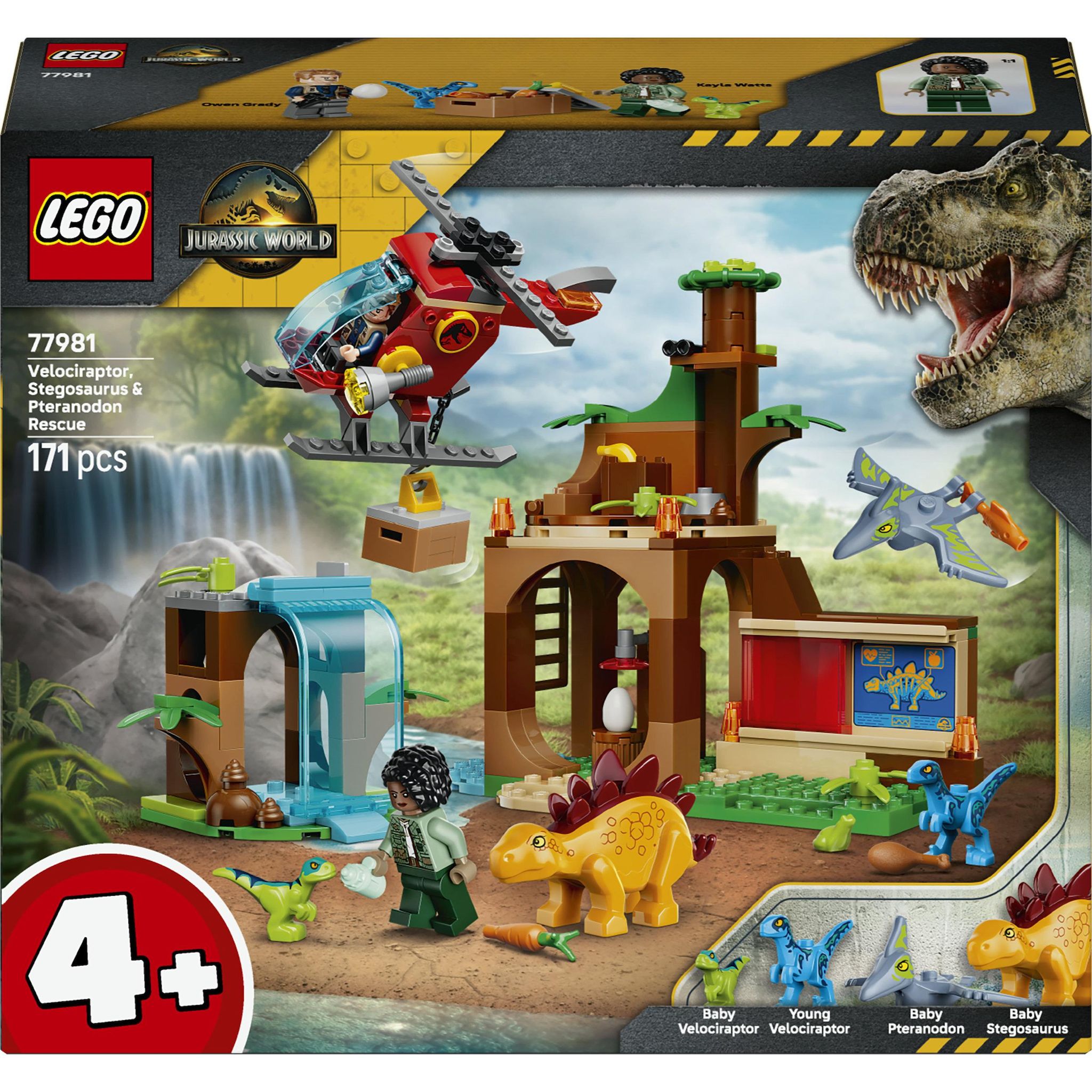 LEGO Jurassic World 77981 - Le sauvetage du Vélociraptor, du Stégosaure et du Ptéranodon