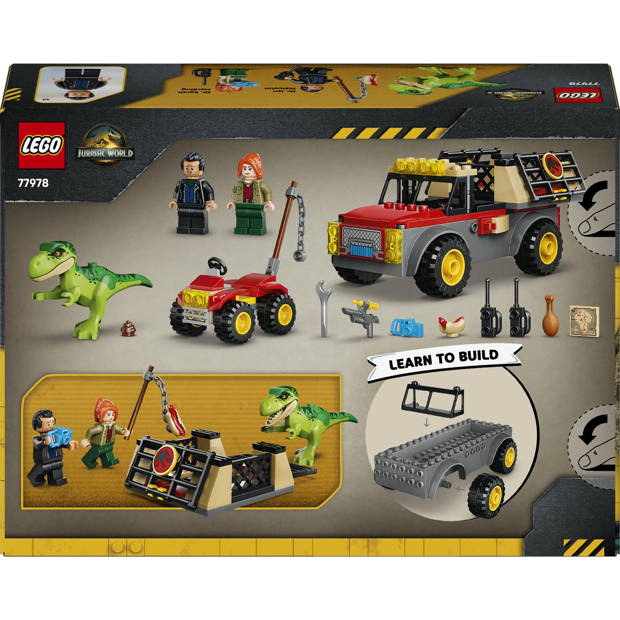 Voir la diapositive 3 : LEGO Jurassic World 77978 - Camion de transport du jeune T-Rex