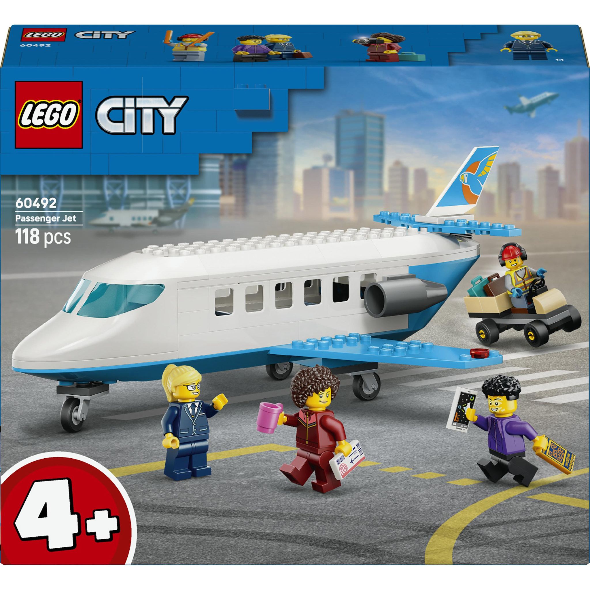 LEGO LEGO City 60492 L’Avion de Tourisme - Jeu Éducatif pour Garçon ou Fille dès 4 ans - Cadeau