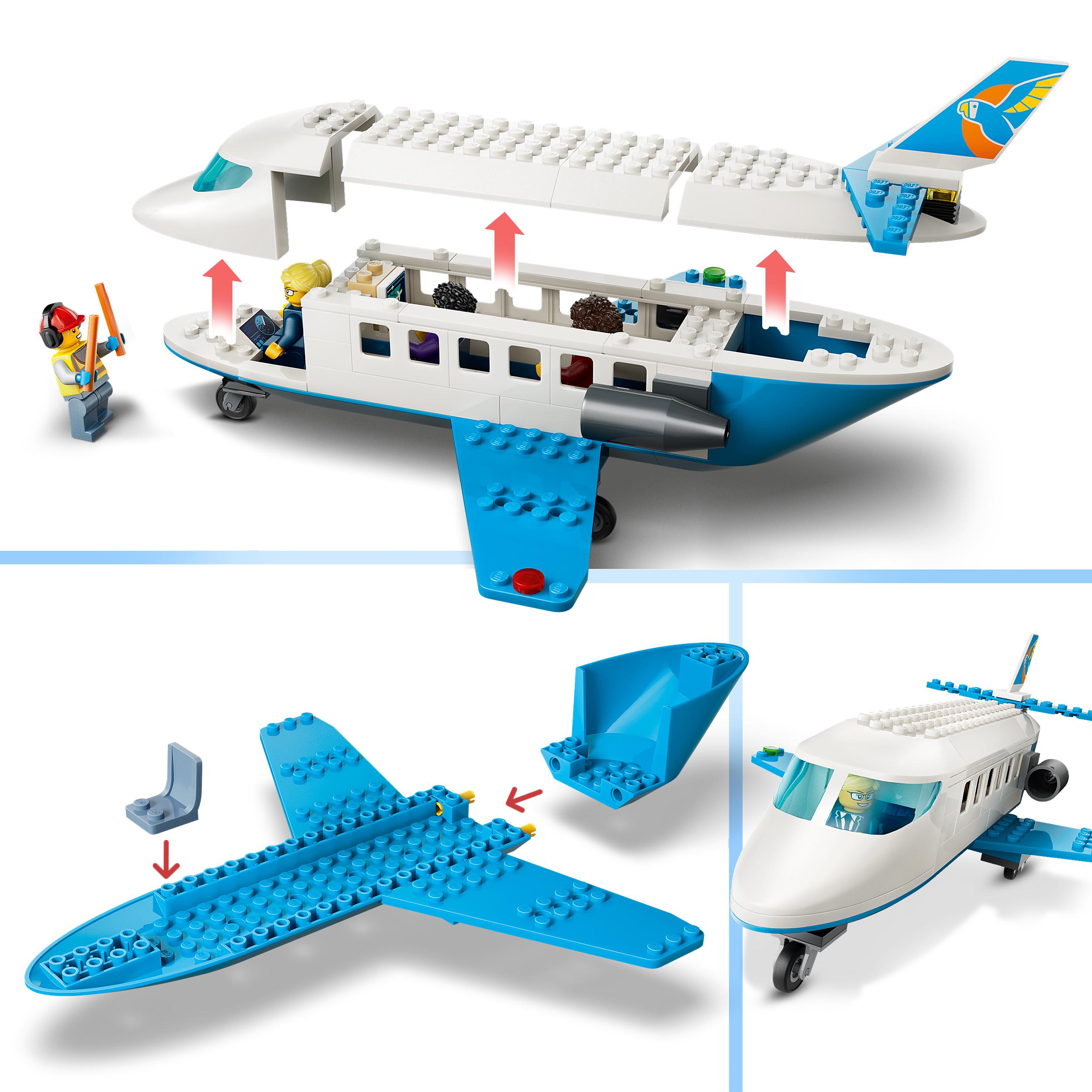 Voir la diapositive 4 : LEGO LEGO City 60492 L’Avion de Tourisme - Jeu Éducatif pour Garçon ou Fille dès 4 ans - Cadeau