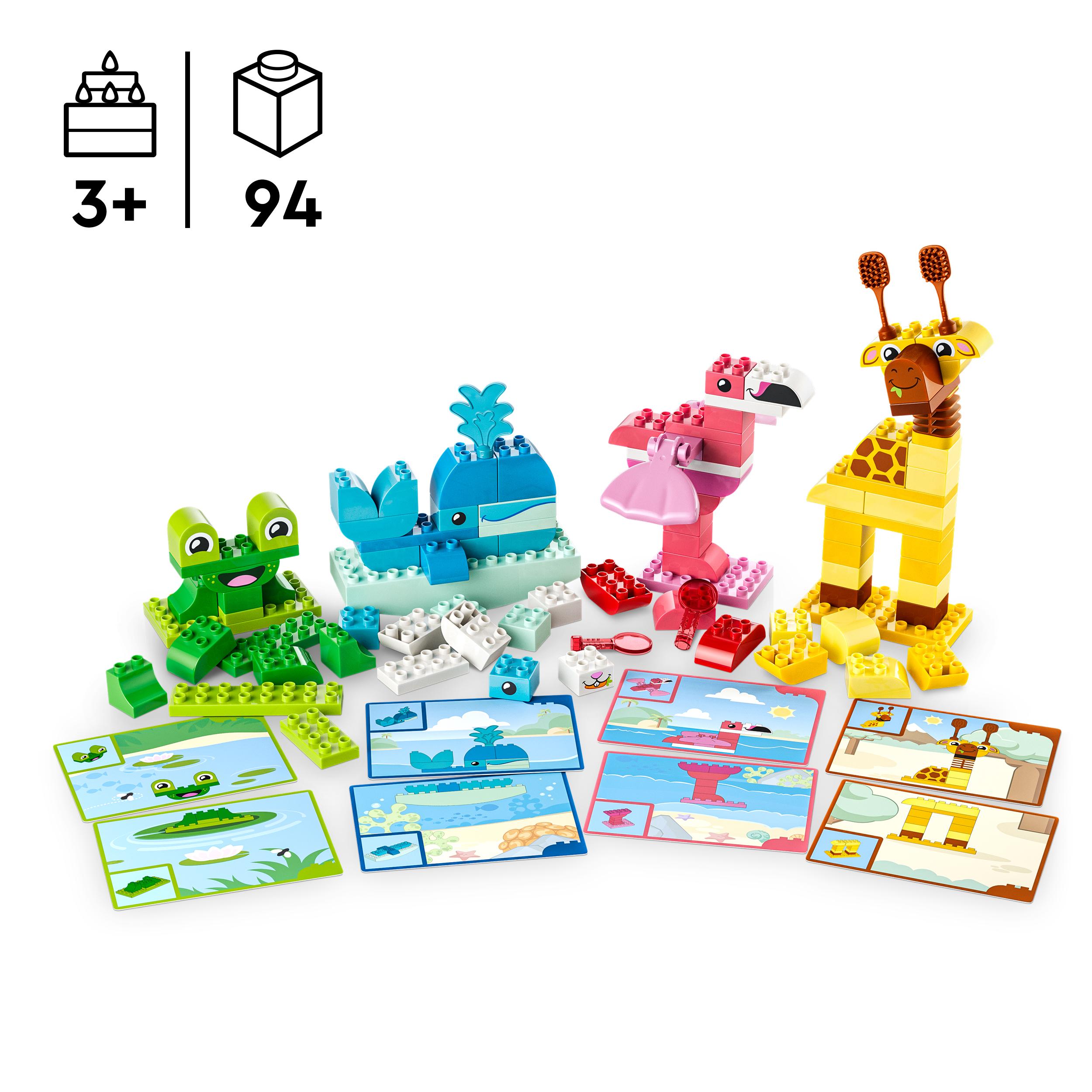 Voir la diapositive 3 : LEGO LEGO DUPLO 10472 Jeu de Construction d’Animaux - Jouet Éducatif dès 3 ans - Set Montessori