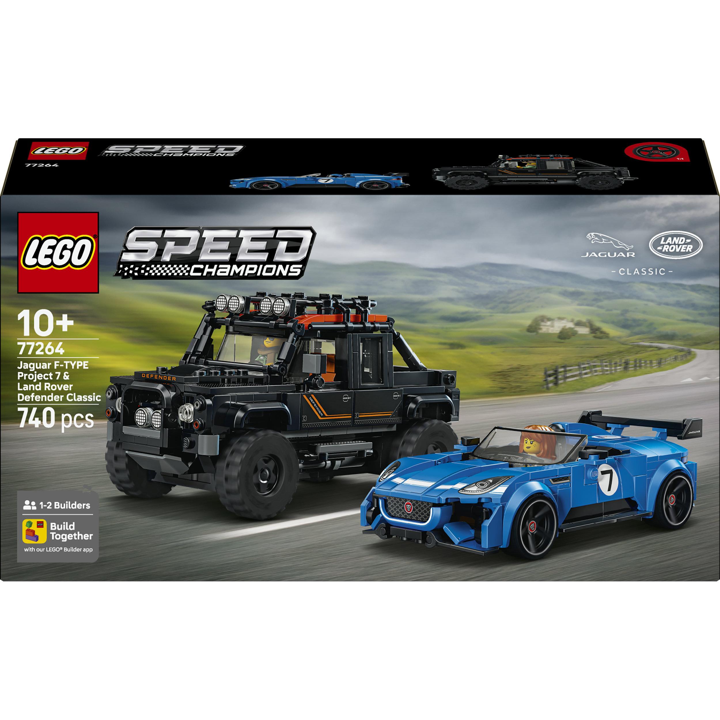 LEGO Speed Champions 77264 - Jaguar Project 7 et Land Rover Defender Classic