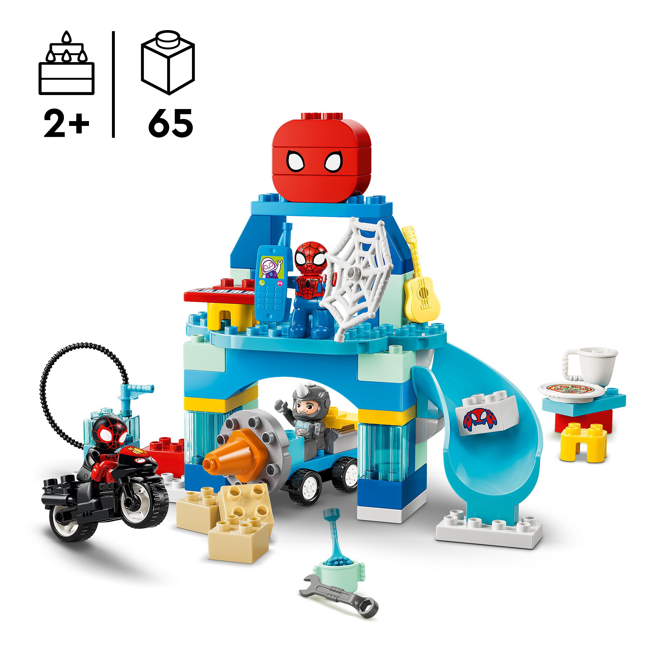 Voir la diapositive 3 : LEGO LEGO DUPLO | Marvel 10464 Le Quartier Général de l’Équipe Spidey - Jeu dès 2 ans - Moto