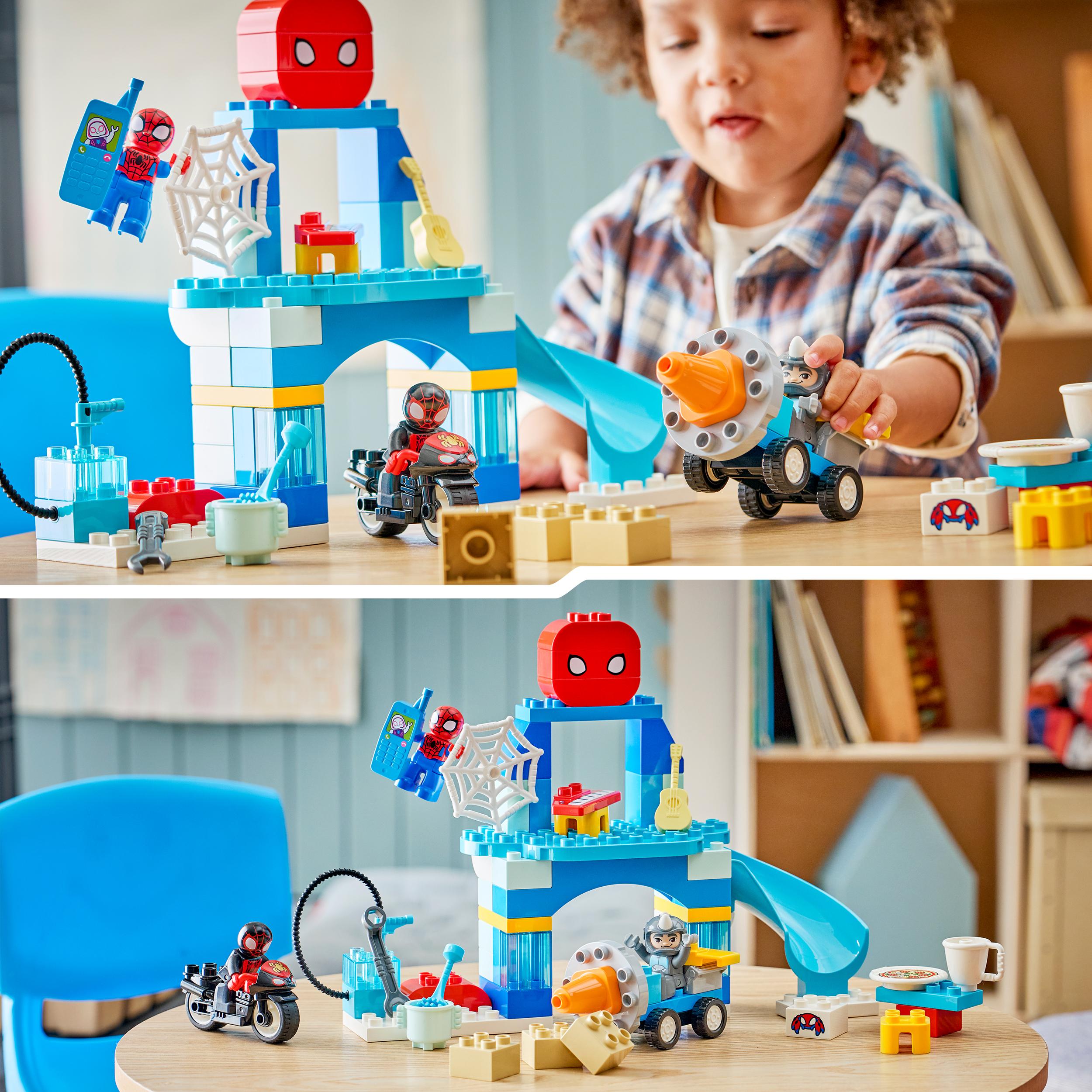 Voir la diapositive 6 : LEGO LEGO DUPLO | Marvel 10464 Le Quartier Général de l’Équipe Spidey - Jeu dès 2 ans - Moto