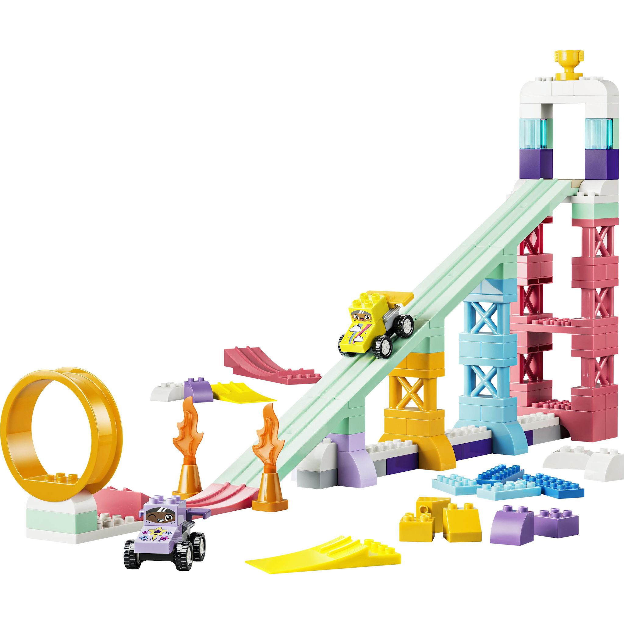 Voir la diapositive 2 : LEGO Duplo 10478 - Rampes créatives 3 en 1 avec véhicules