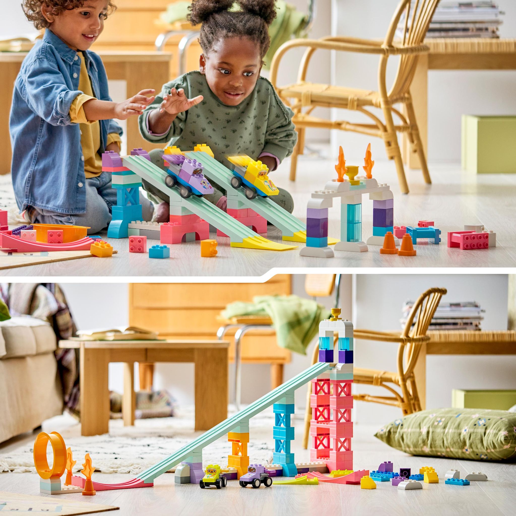 Voir la diapositive 6 : LEGO Duplo 10478 - Rampes créatives 3 en 1 avec véhicules