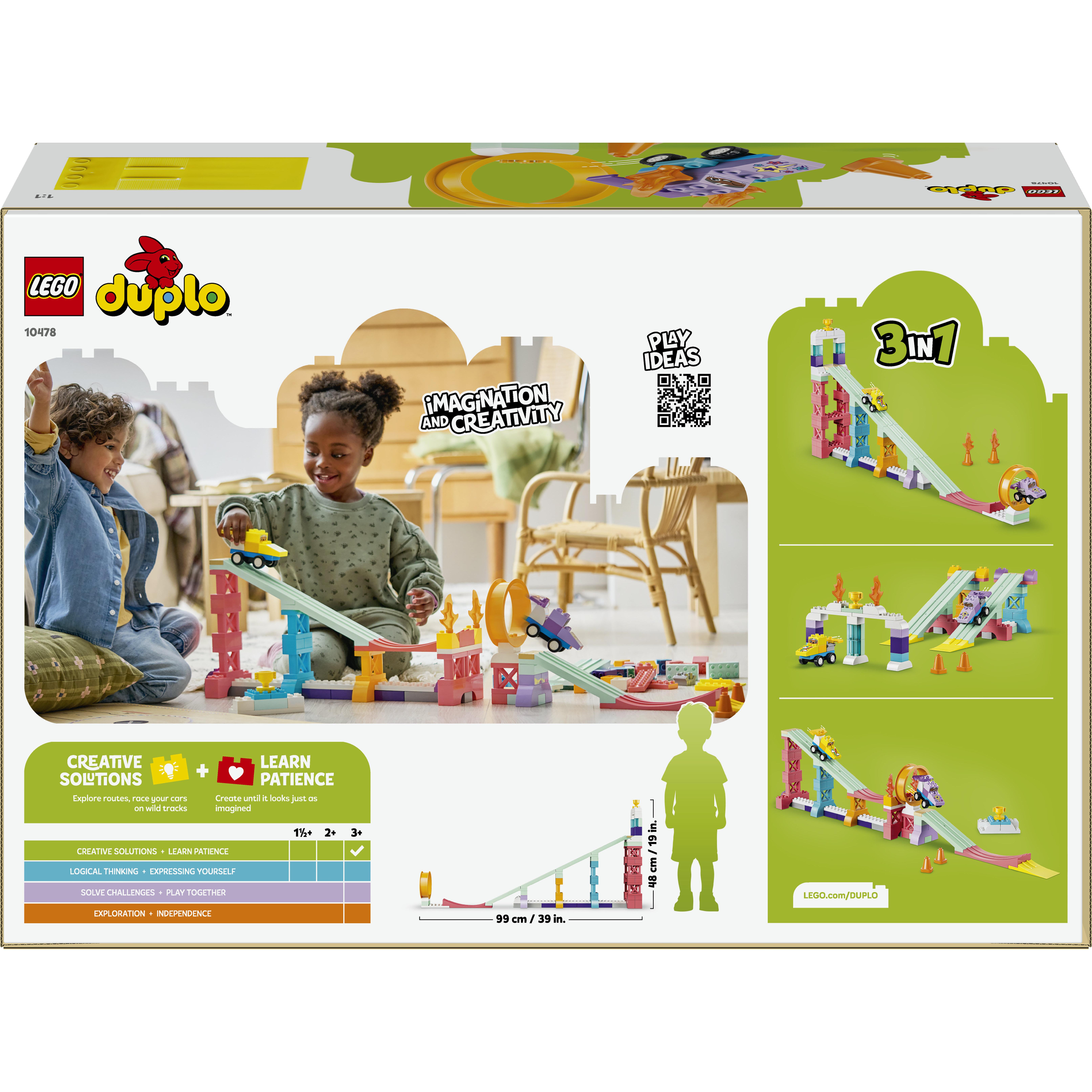 Voir la diapositive 7 : LEGO LEGO DUPLO Ma Ville 10478 Rampes Créatives 3-en-1 avec Véhicules - Jeu Éducatif dès 3 ans
