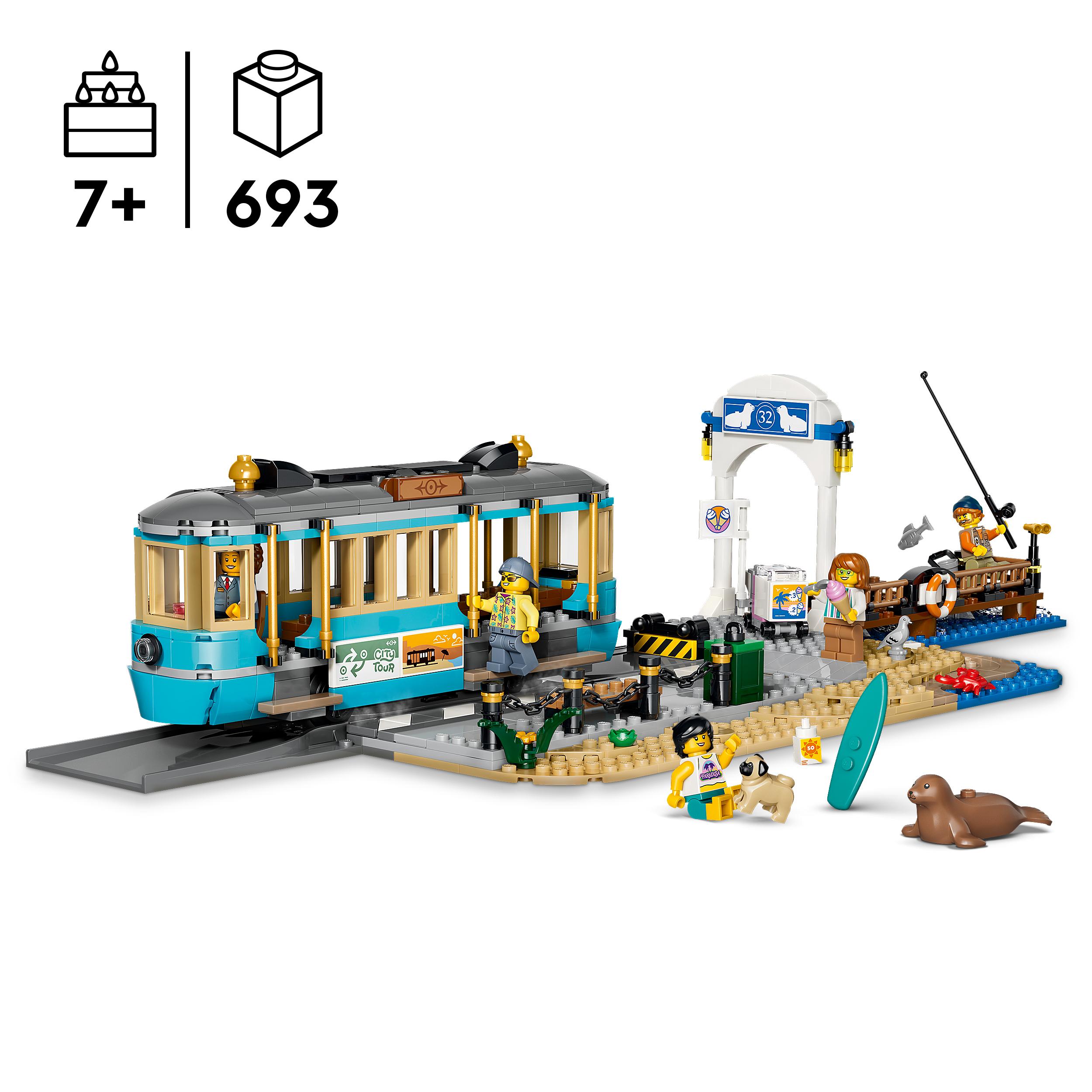 Voir la diapositive 3 : LEGO LEGO City 60506 Le Tramway de Bord de Mer - Jouet Train pour Garçon ou Fille dès 7 ans