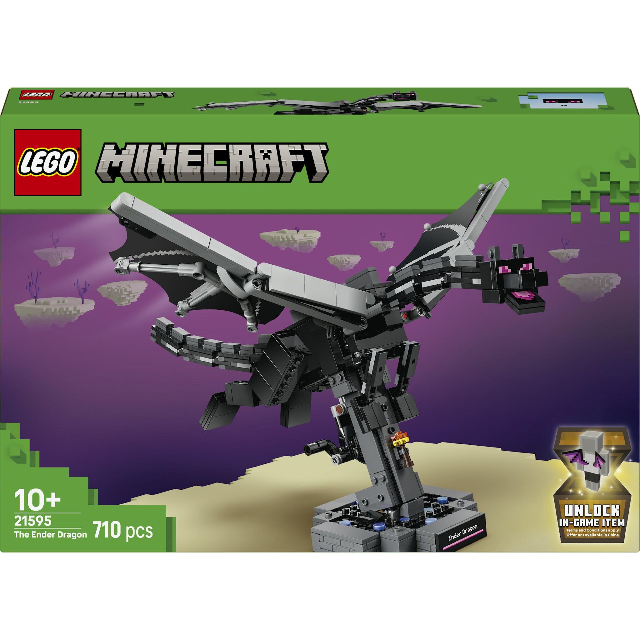 Voir la diapositive 1 : LEGO Minecraft 21595 - Le dragon de l'ender
