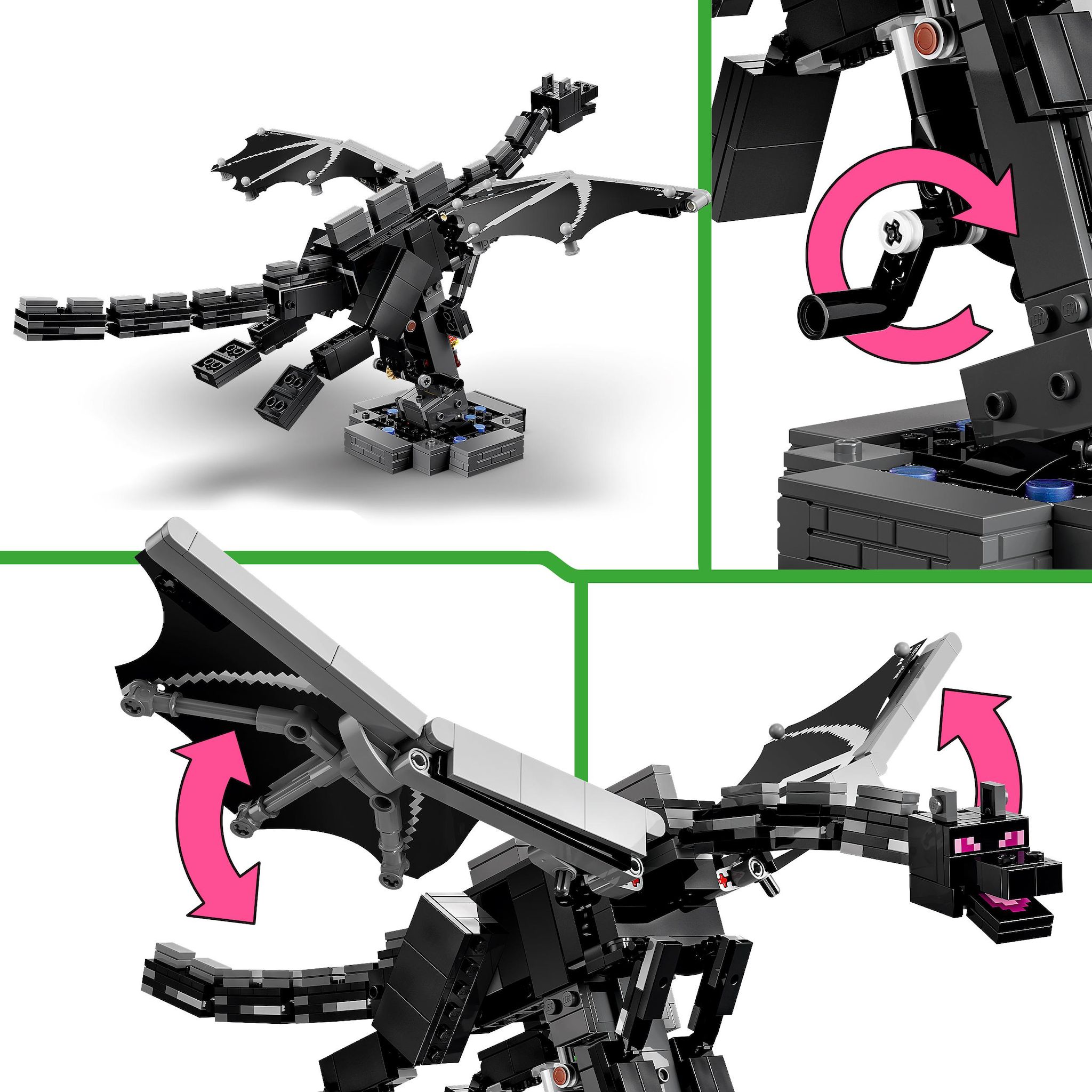 Voir la diapositive 4 : LEGO Minecraft 21595 - Le dragon de l'ender