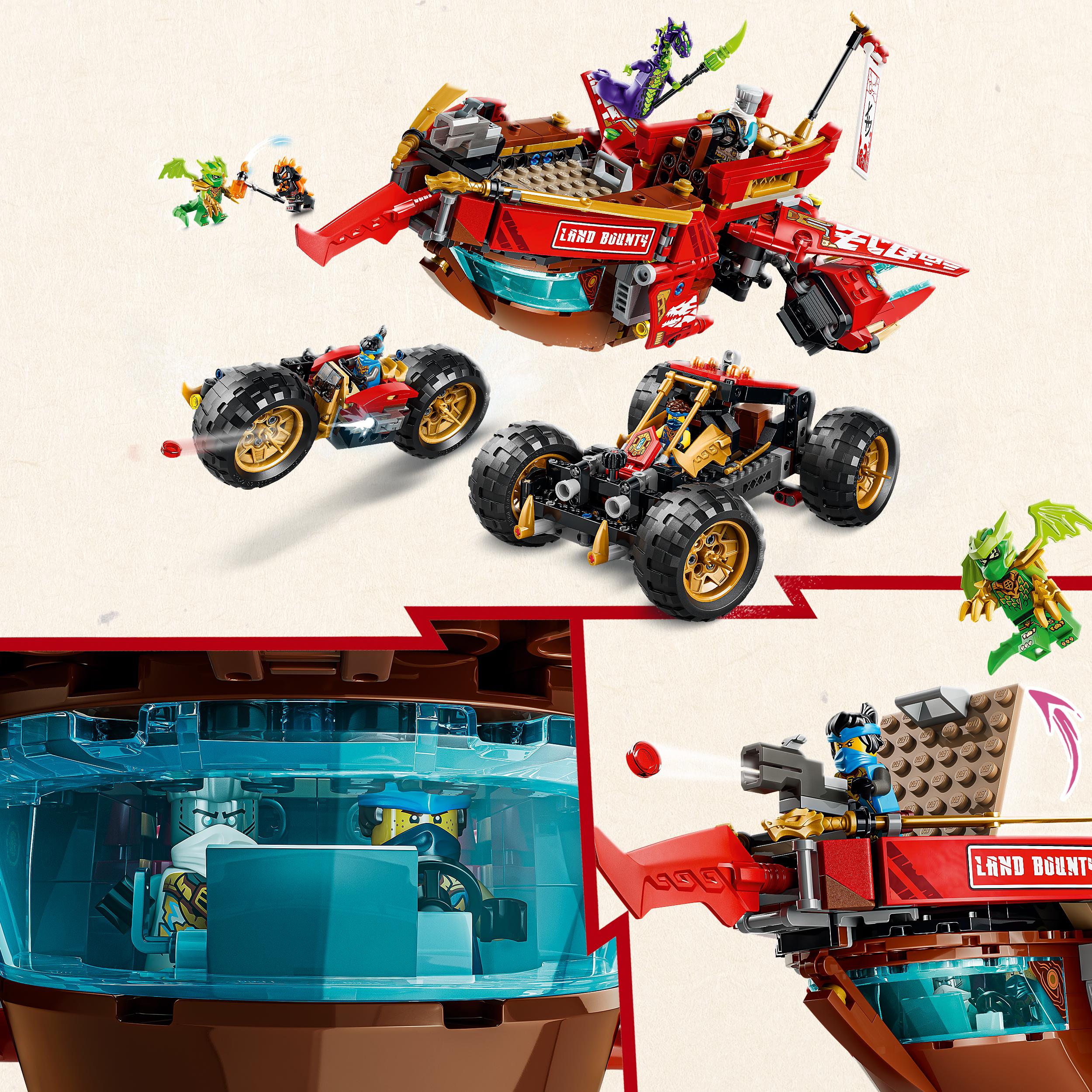 Voir la diapositive 4 : LEGO LEGO NINJAGO 71869 Le Bounty Terrestre - Jouet Ninja 3-en-1 dès 9 ans pour Garçon ou Fille