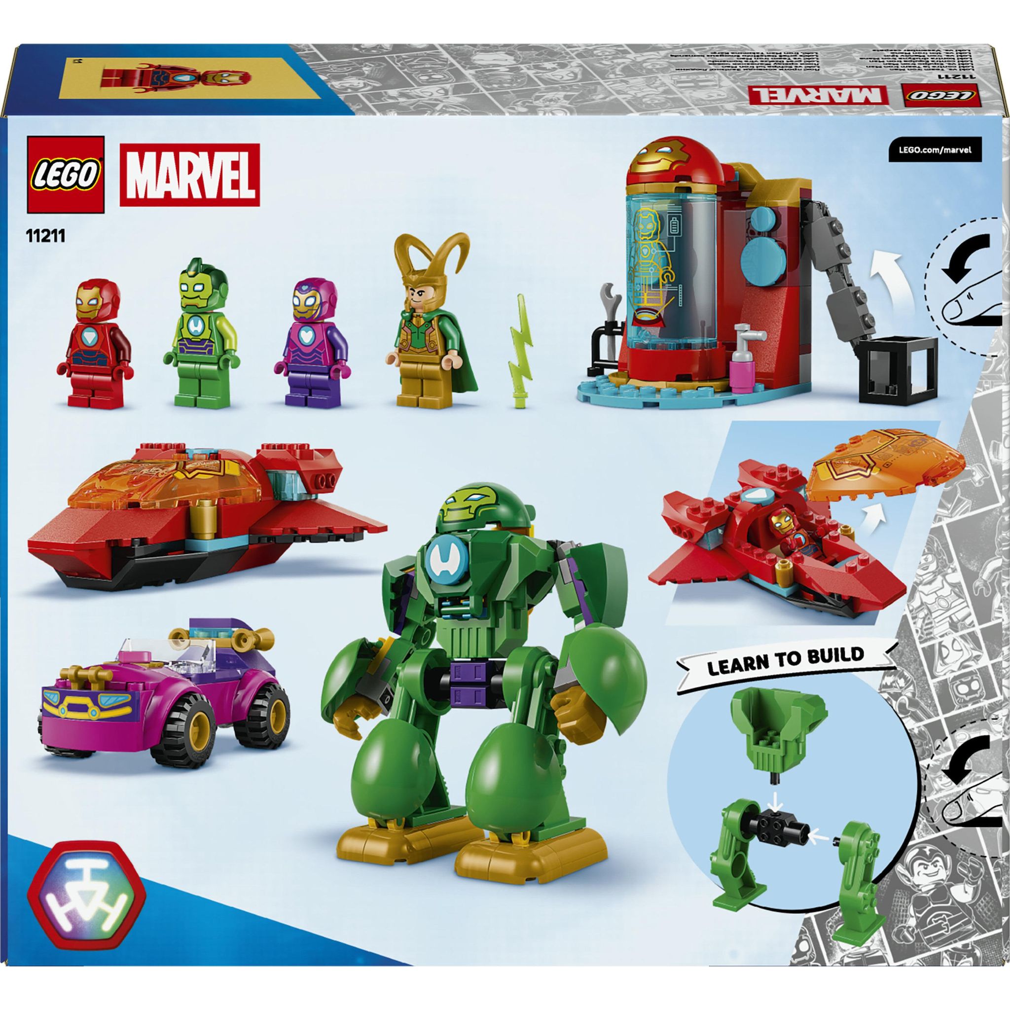 Voir la diapositive 7 : LEGO Marvel 11211 - Loki vs la team Iron Man