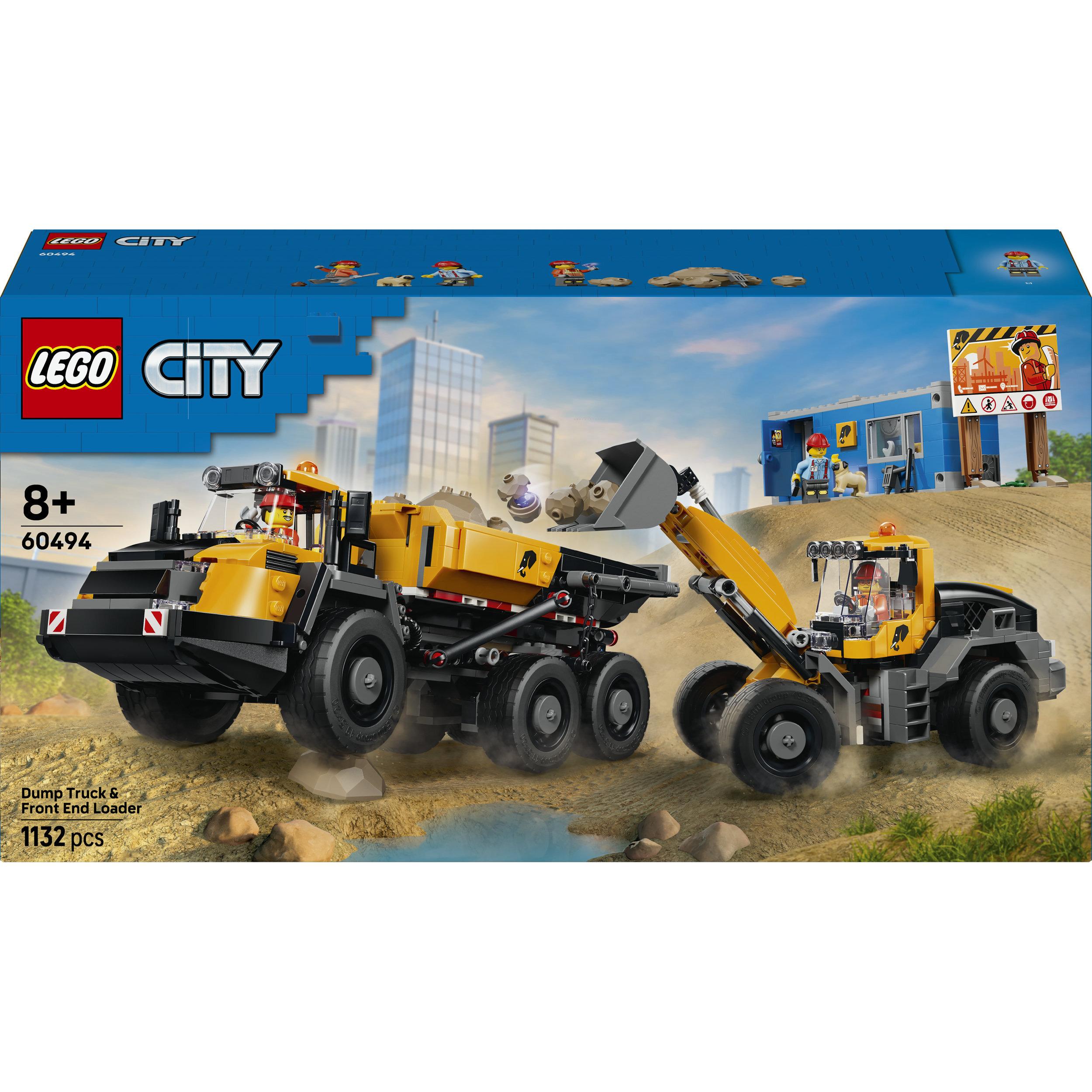LEGO LEGO City 60494 Le Camion-Benne et la Chargeuse Frontale - Jeu pour Garçon ou Fille 8 ans