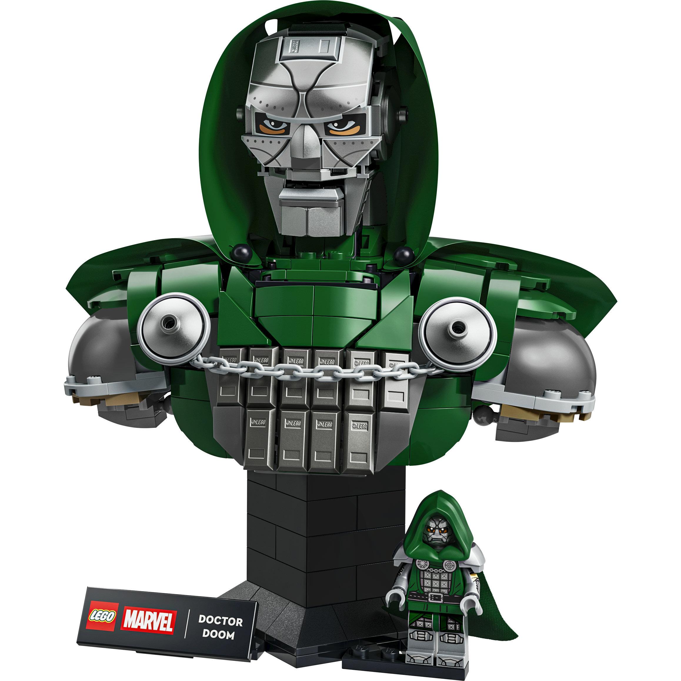 Voir la diapositive 2 : LEGO Marvel 76345 - Buste du Docteur Doom