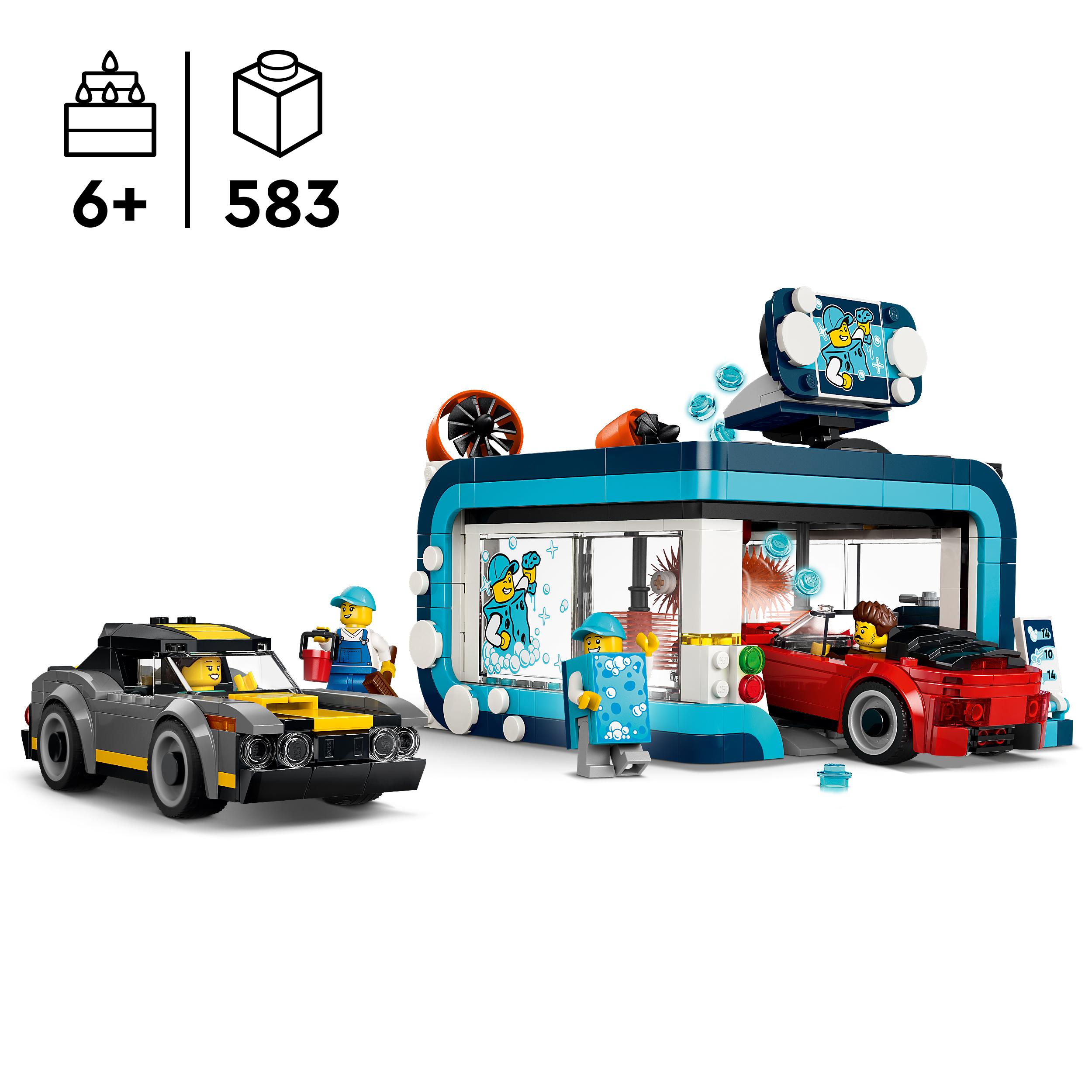 Voir la diapositive 3 : LEGO LEGO City 60497 La Station de Lavage Automatique - Jouet avec Voitures dès 6 ans - Cadeau