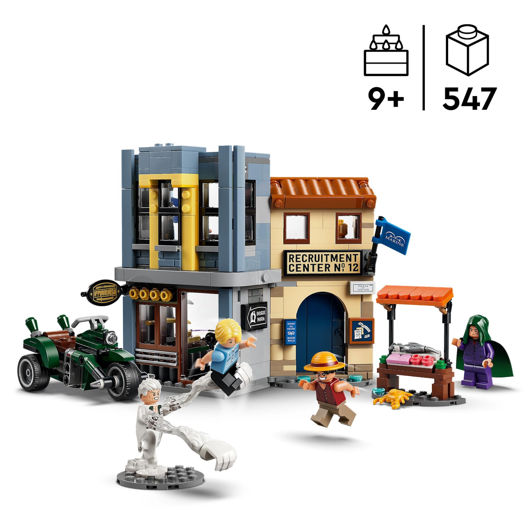 Voir la diapositive 3 : LEGO One Piece 75642 - L'affrontement avec le Capitaine Smoker