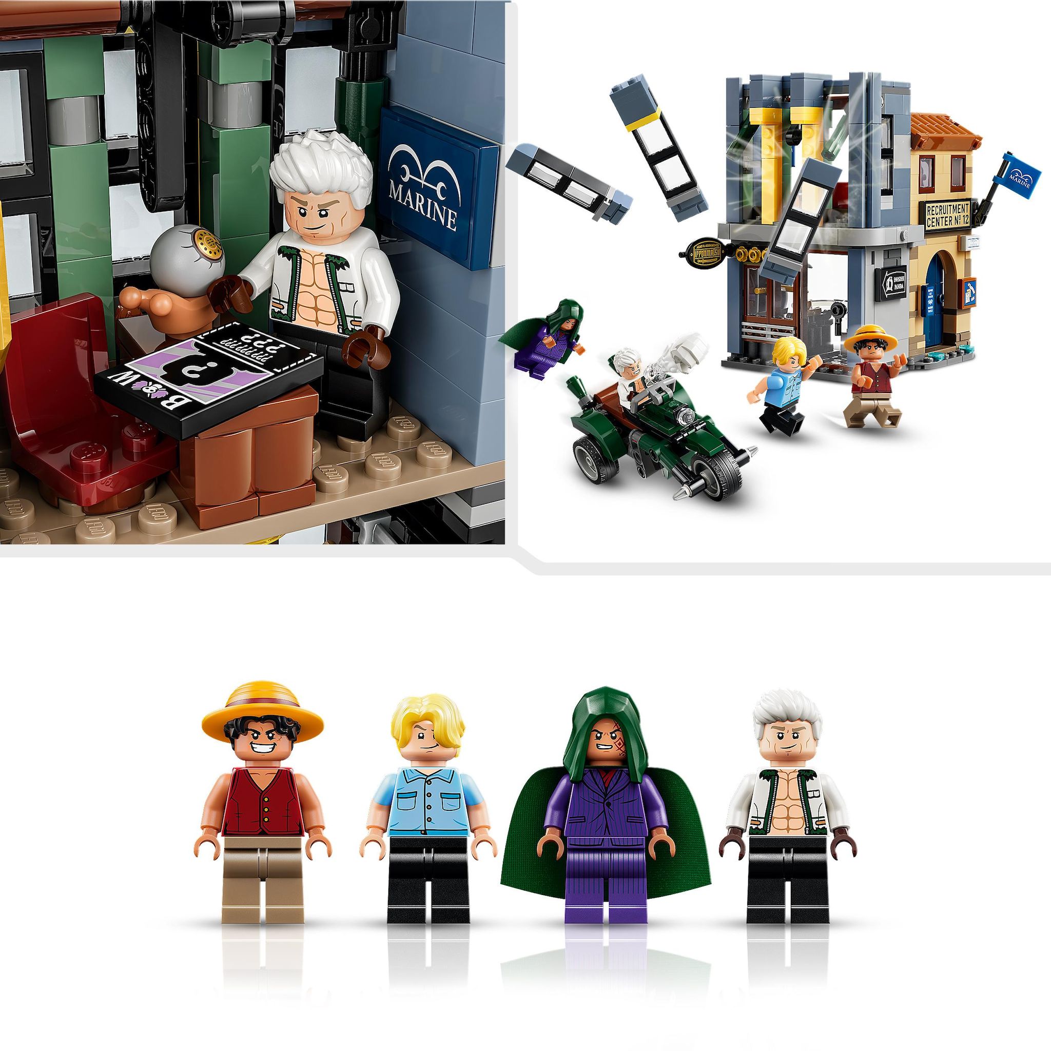 Voir la diapositive 5 : LEGO One Piece 75642 - L'affrontement avec le Capitaine Smoker