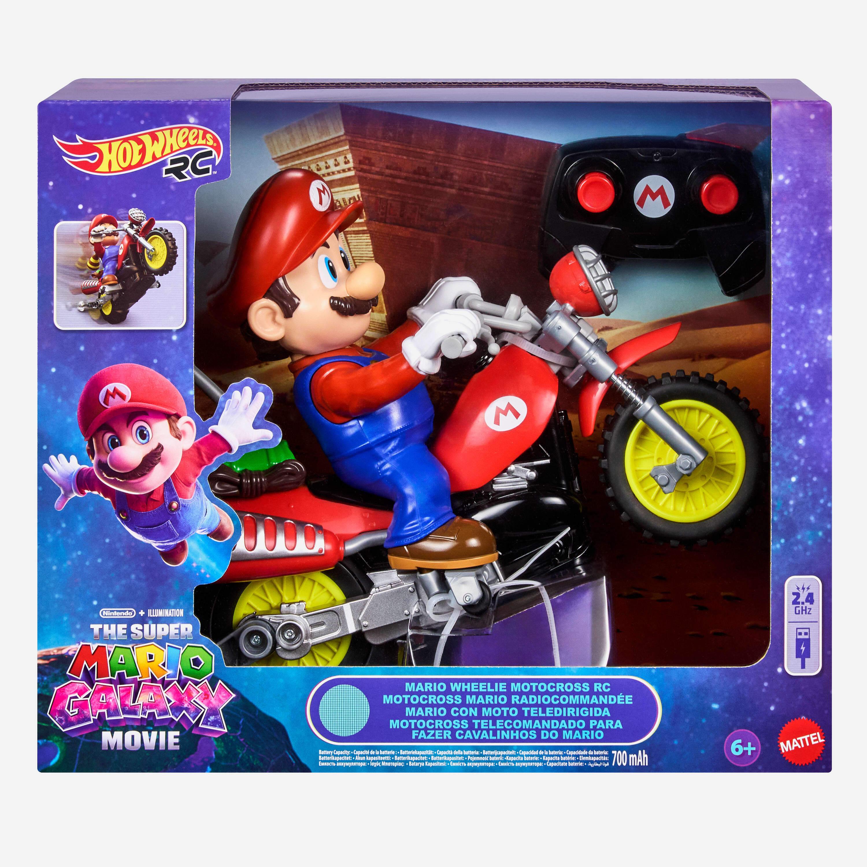 MATTEL Véhicule RC Motocross Hot Wheels Mario Galaxy Le Film