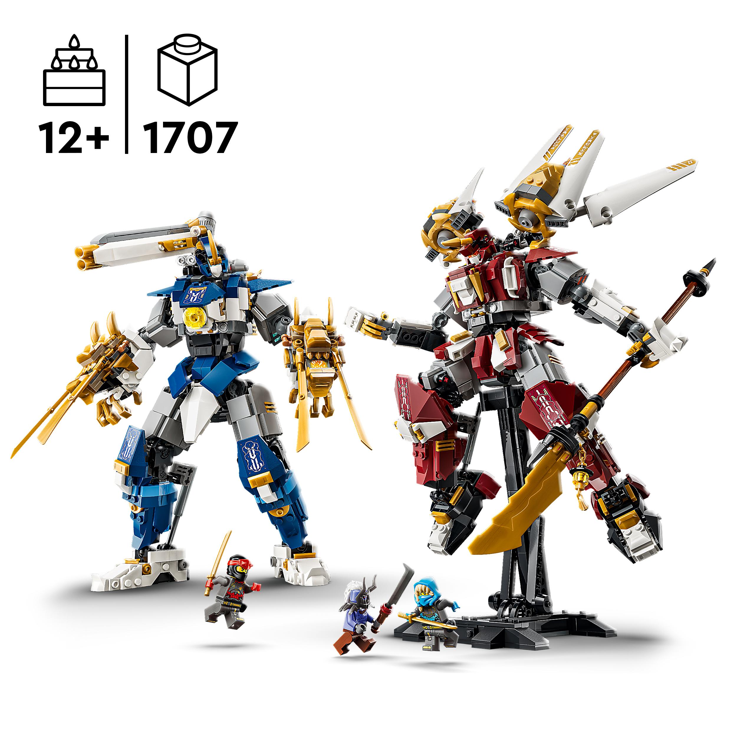 Voir la diapositive 3 : LEGO LEGO NINJAGO 71870 Les Robots Titan Jumeaux - Jeu Ado 12 ans avec Figurines - Décoration