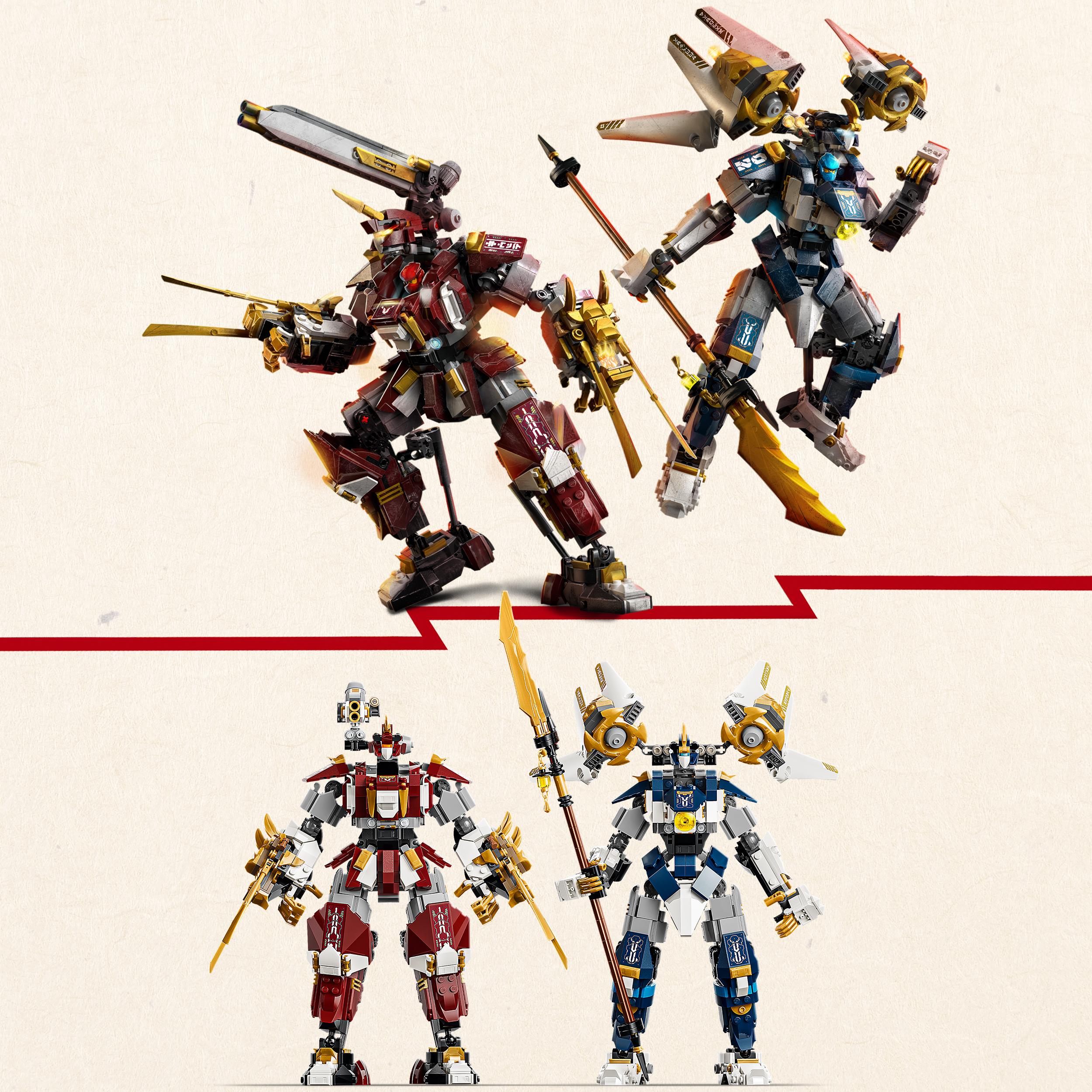 Voir la diapositive 4 : LEGO LEGO NINJAGO 71870 Les Robots Titan Jumeaux - Jeu Ado 12 ans avec Figurines - Décoration