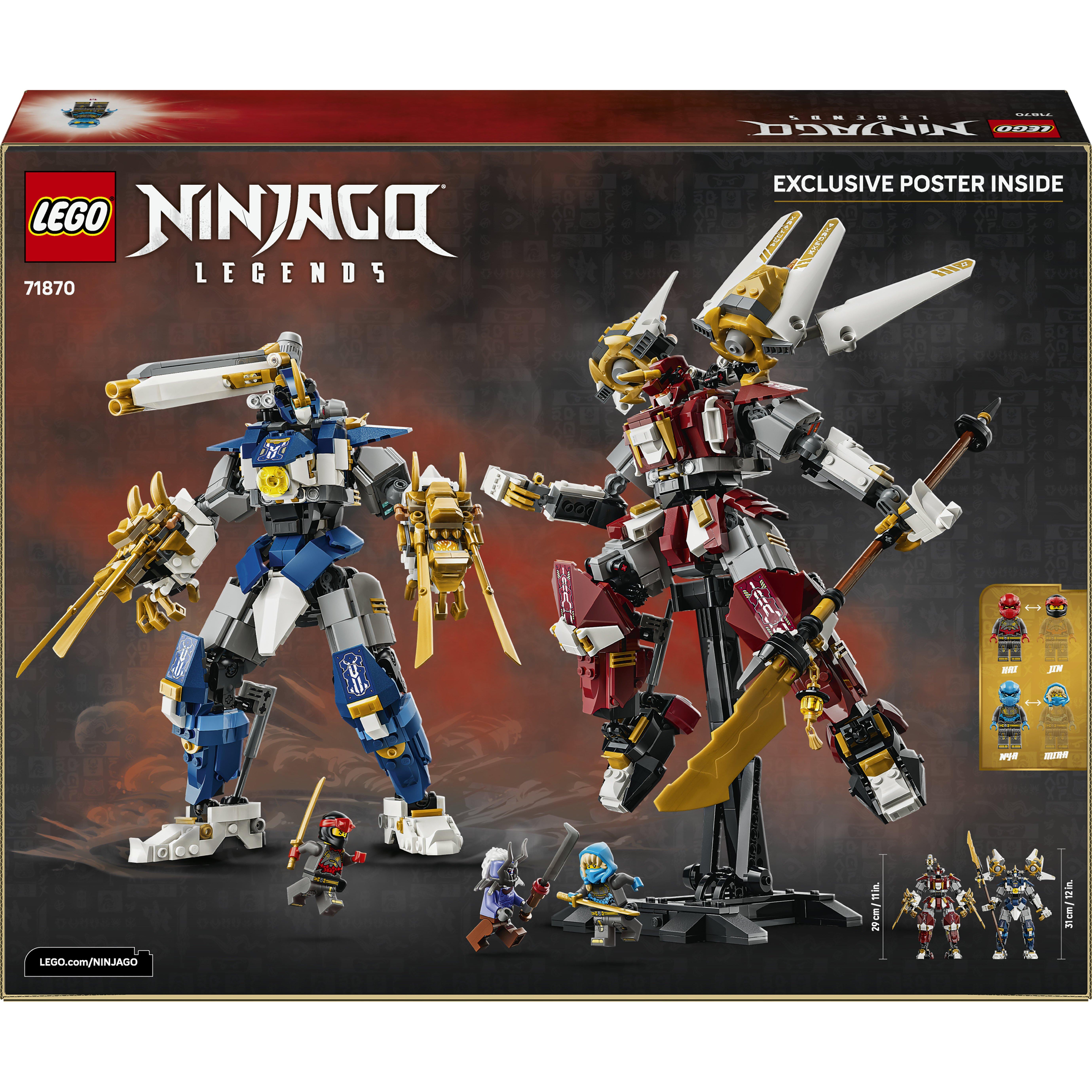 Voir la diapositive 7 : LEGO LEGO NINJAGO 71870 Les Robots Titan Jumeaux - Jeu Ado 12 ans avec Figurines - Décoration