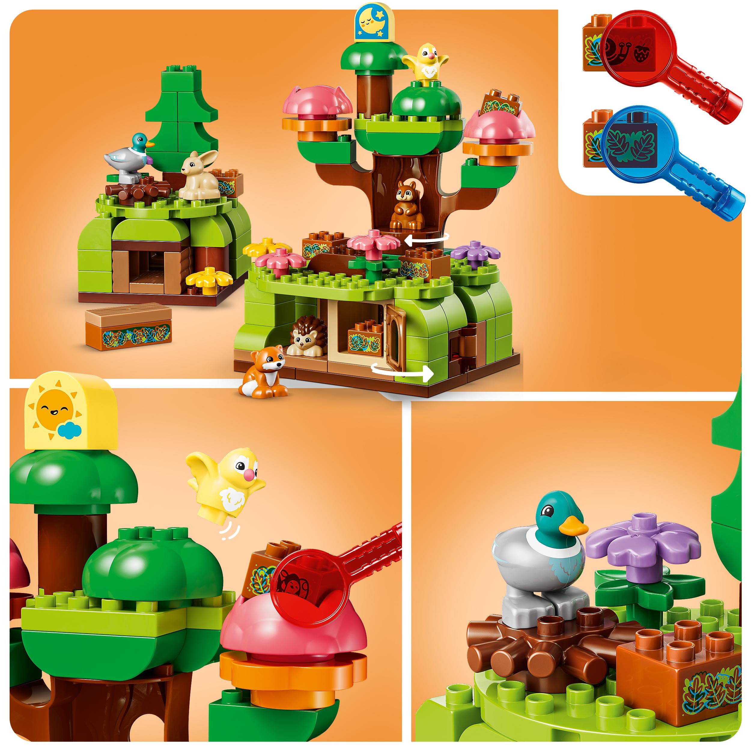 Voir la diapositive 4 : LEGO LEGO DUPLO 10480 Découverte de la Forêt avec des Animaux Sauvages - Jeu Éducatif dès 3 ans
