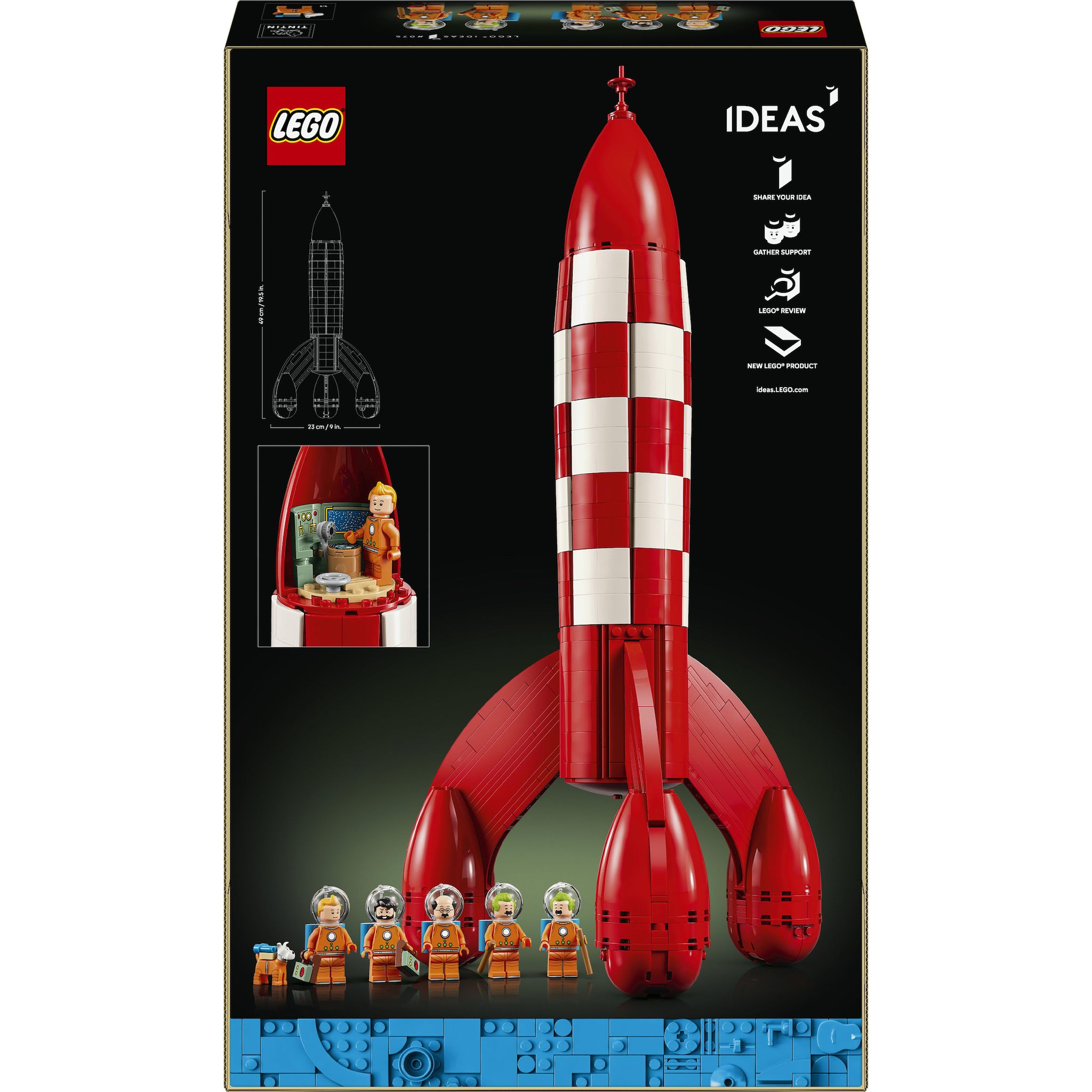 Voir la diapositive 7 : LEGO IDEAS 21367 - La Fusée de Tintin