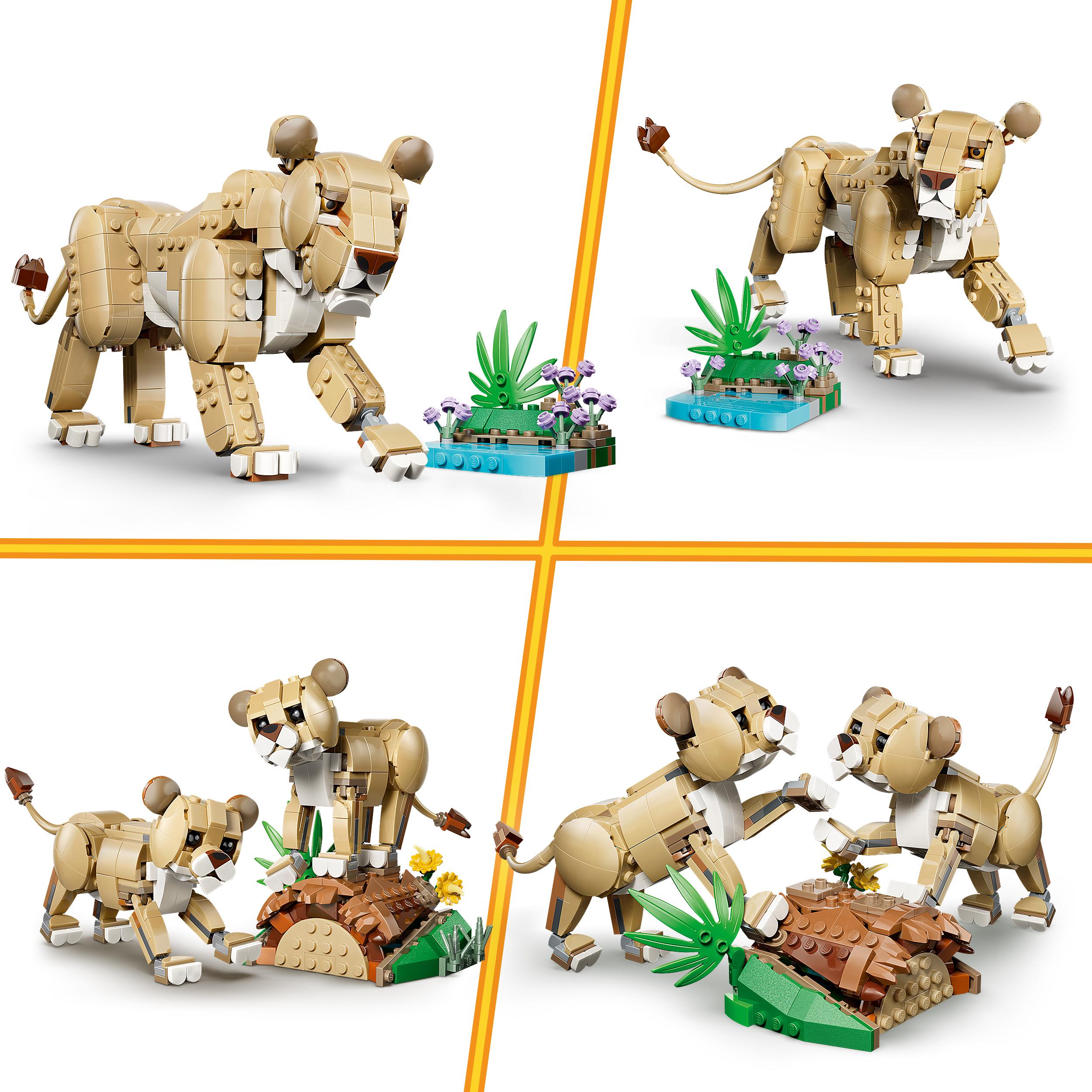 Voir la diapositive 5 : LEGO LEGO Creator 3-en-1 31386 Animaux Sauvages : Le Lion Majestueux - Jeu 9 ans - Décoration