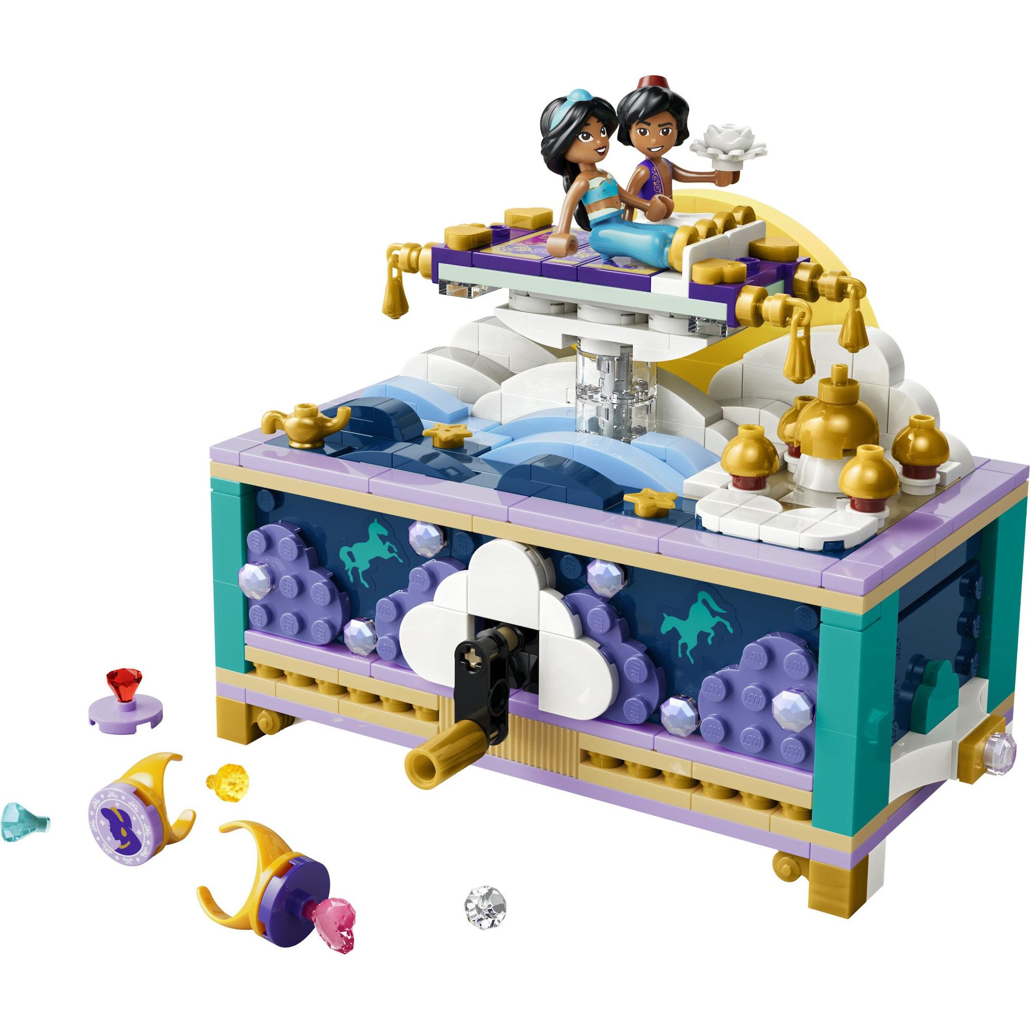 Voir la diapositive 2 : LEGO LEGO ǀ Disney Princess 43295 La Boîte à Bijoux de Jasmine - Jeu de Construction dès 6 ans