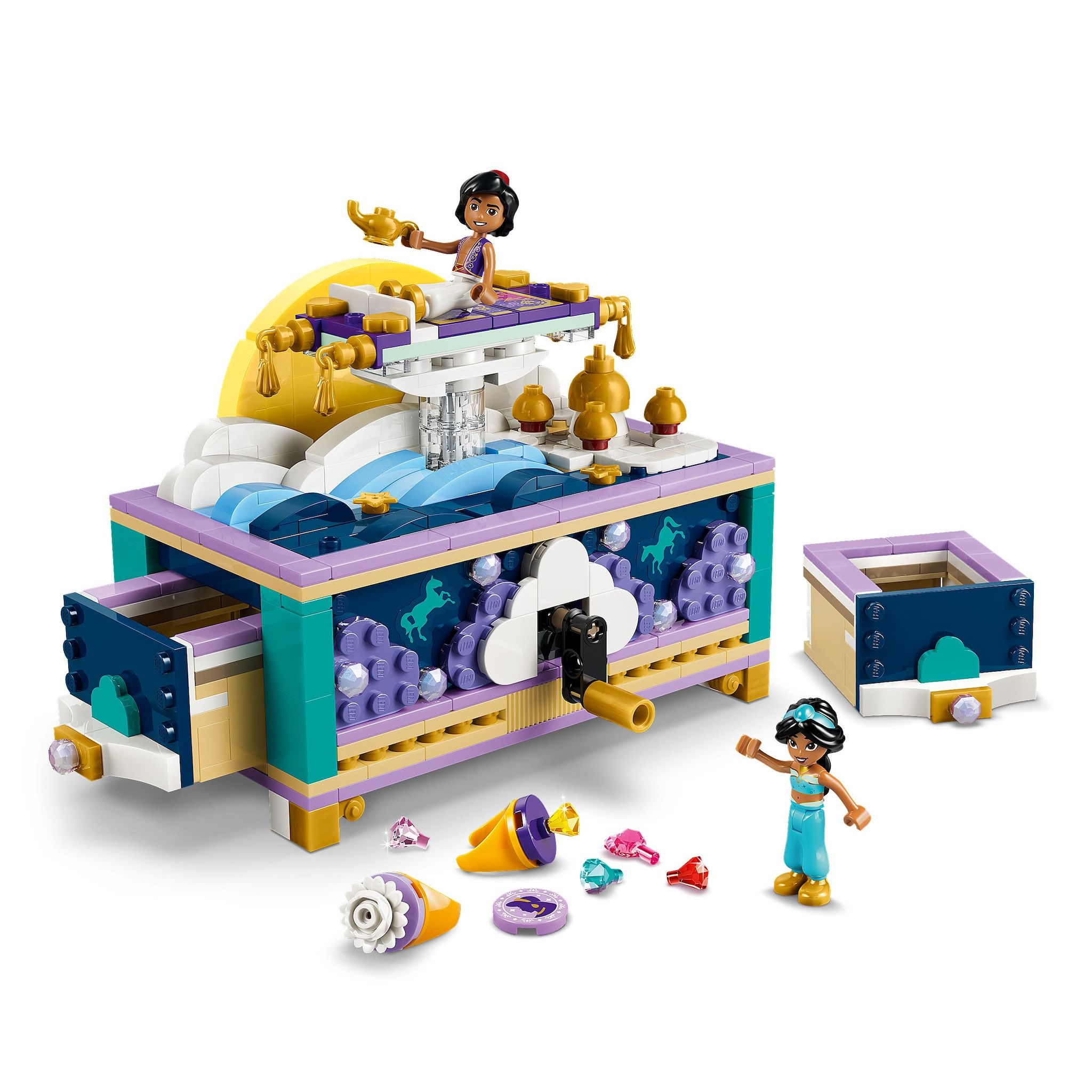 Voir la diapositive 4 : LEGO LEGO ǀ Disney Princess 43295 La Boîte à Bijoux de Jasmine - Jeu de Construction dès 6 ans