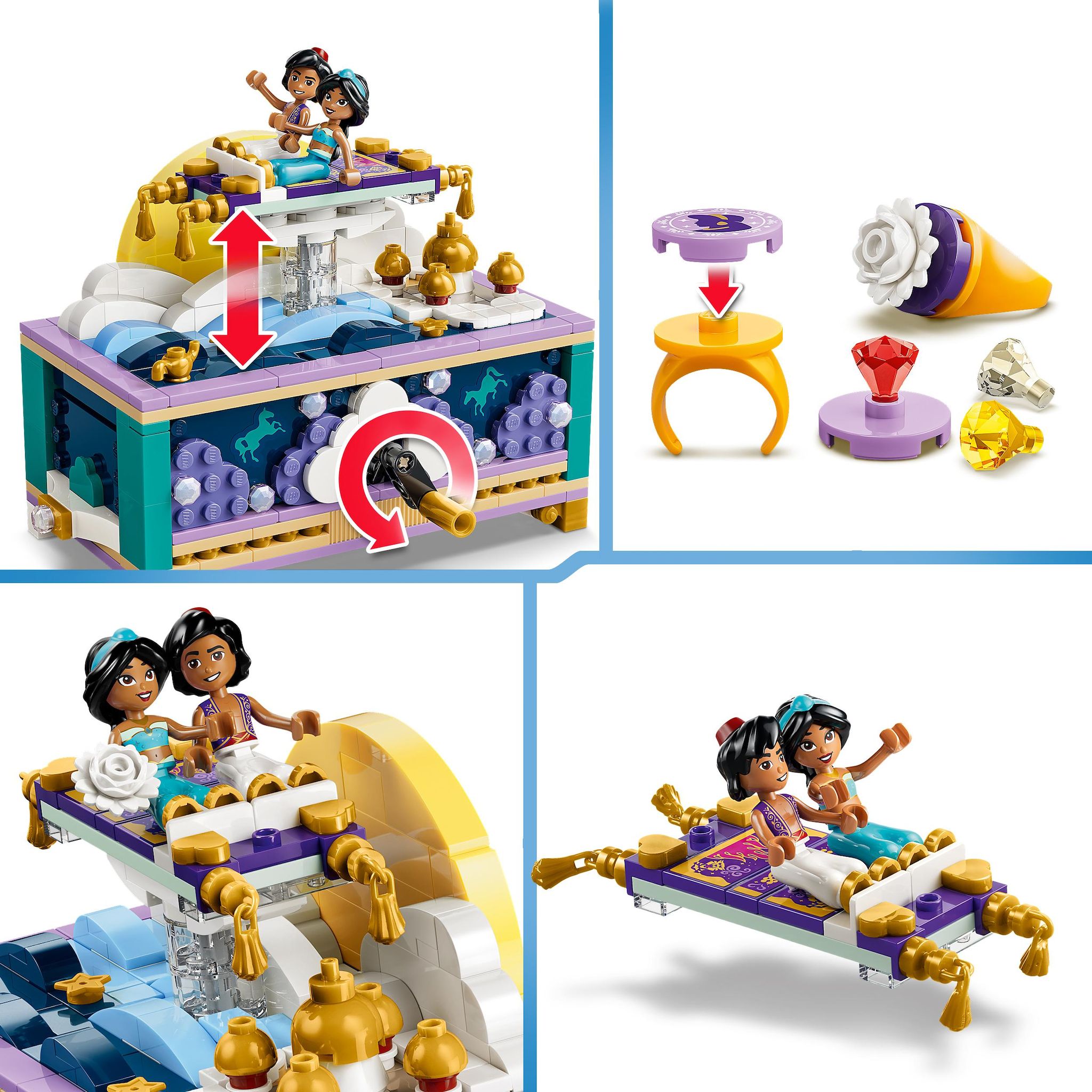 Voir la diapositive 5 : LEGO LEGO ǀ Disney Princess 43295 La Boîte à Bijoux de Jasmine - Jeu de Construction dès 6 ans