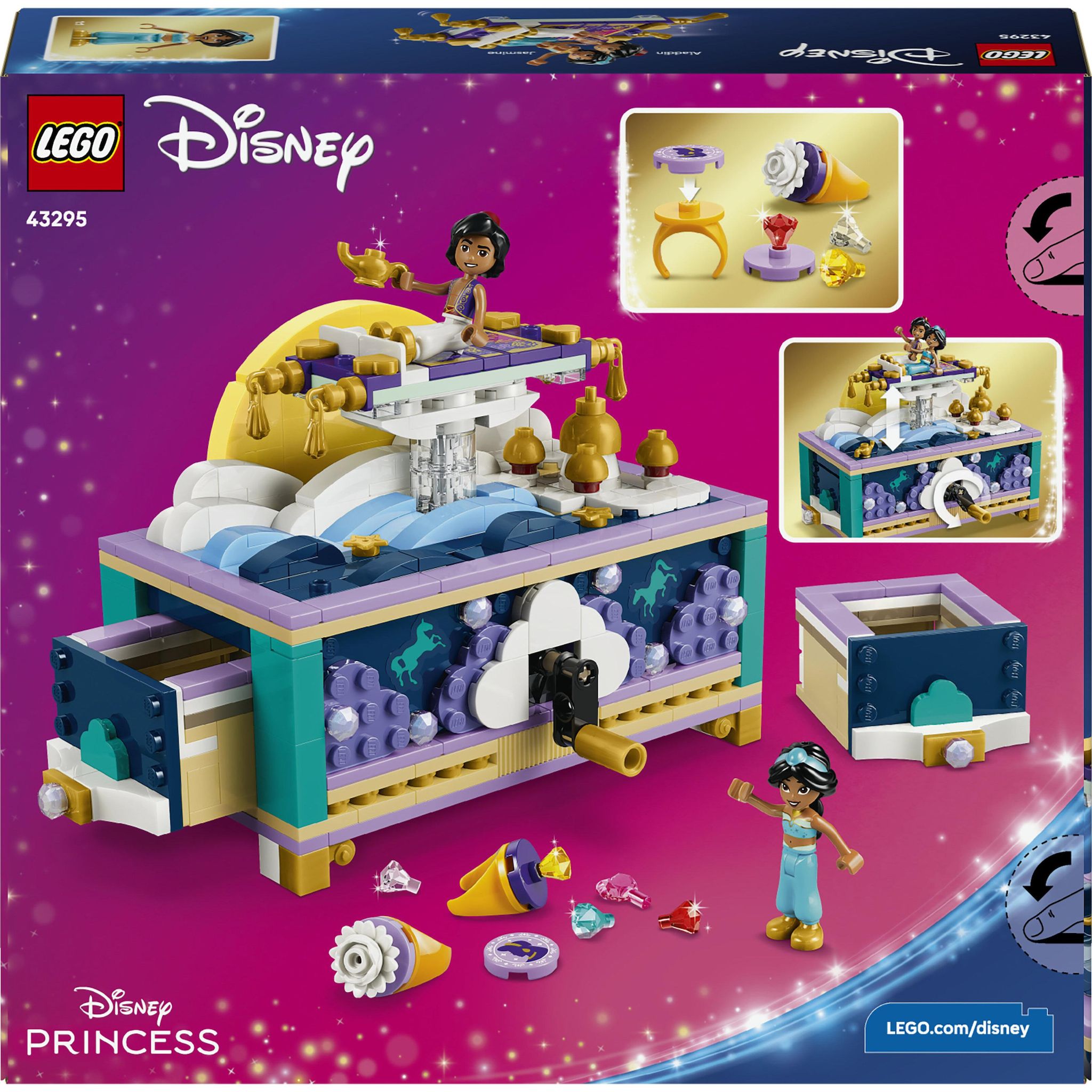 Voir la diapositive 7 : LEGO LEGO ǀ Disney Princess 43295 La Boîte à Bijoux de Jasmine - Jeu de Construction dès 6 ans