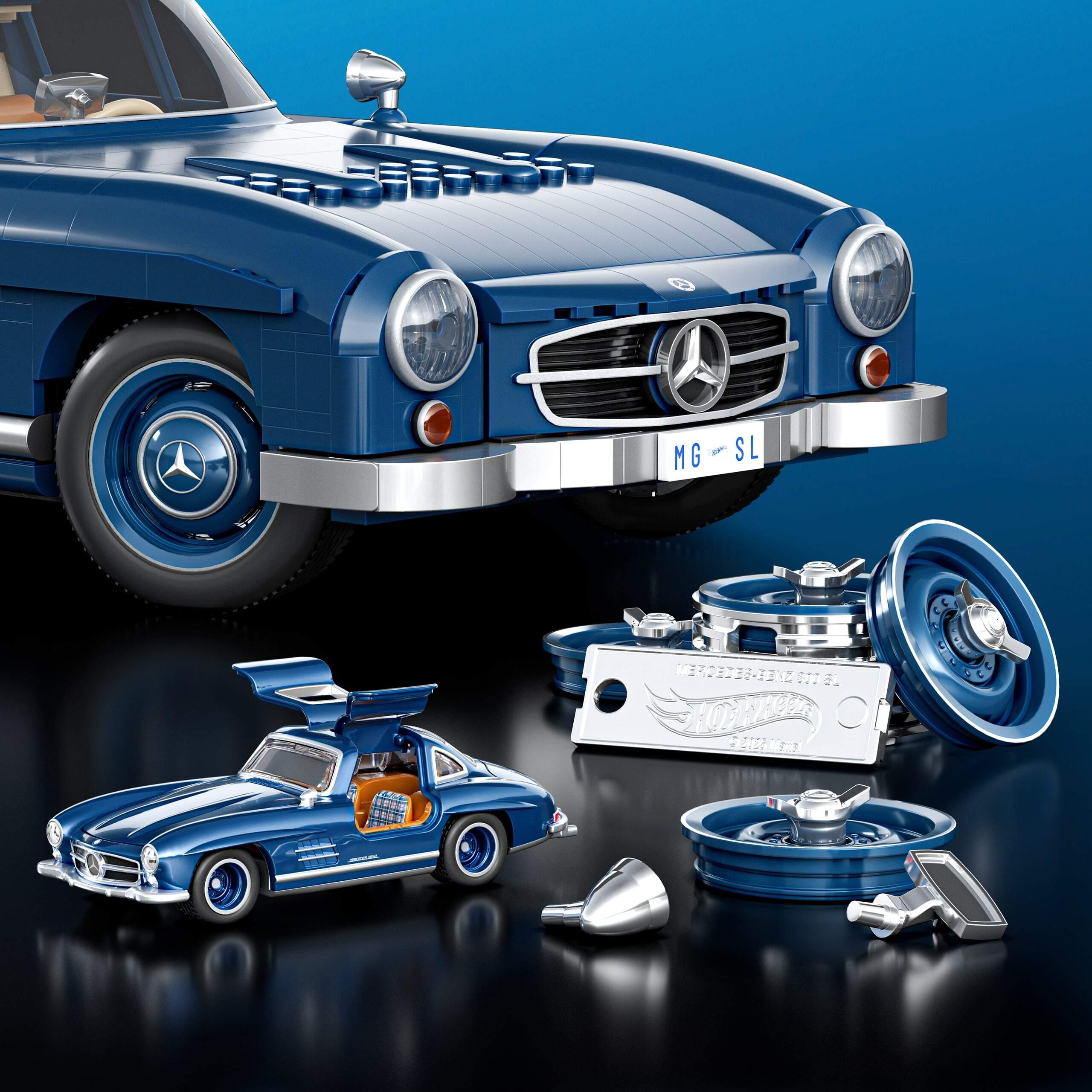 Voir la diapositive 9 : MATTEL Voiture à construire Mercedes-Benz 300 SL Premium