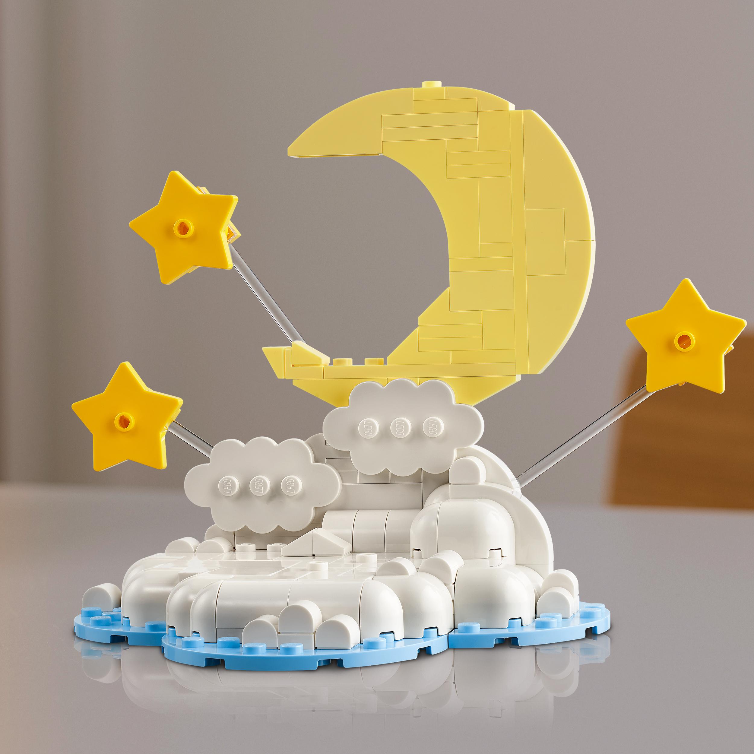 Voir la diapositive 6 : LEGO LEGO 40814 Le Bébé Éléphant dans le Ciel - Set Adulte - Cadeau Naissance - Déco Chambre
