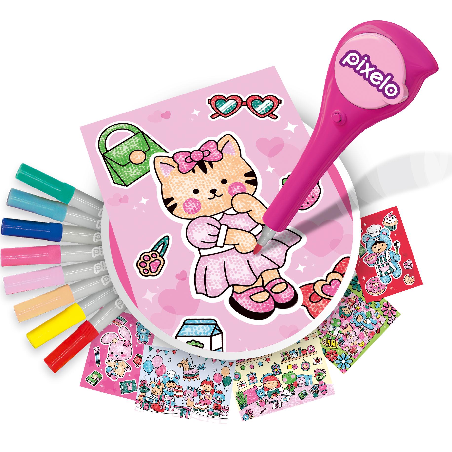 Voir la diapositive 3 : LANSAY Pixelo Kawaii 3 scènes miniatures 3D à customiser + 40 stickers