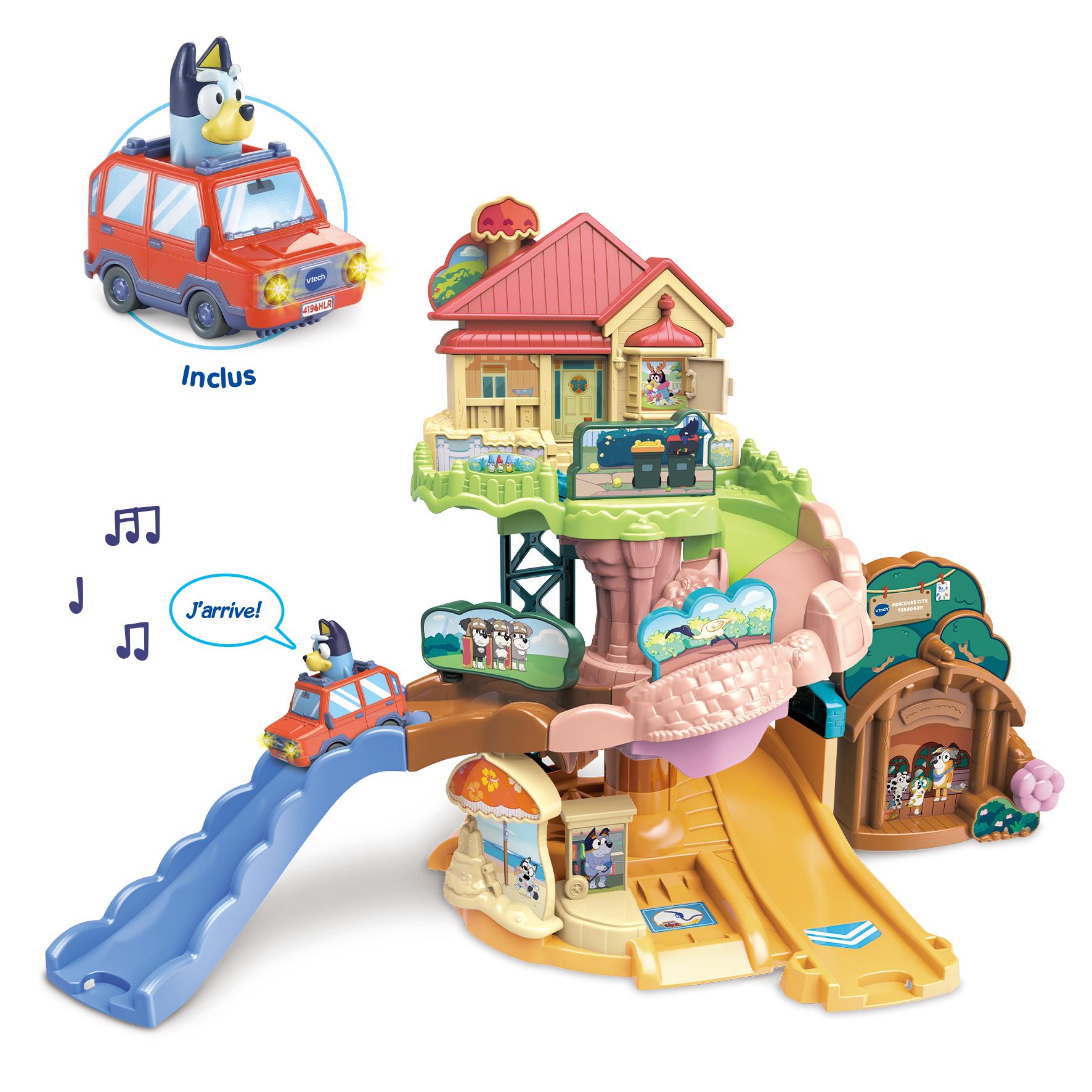 VTECH Parcours City Toboggan Bluey Tut Tut Bolides