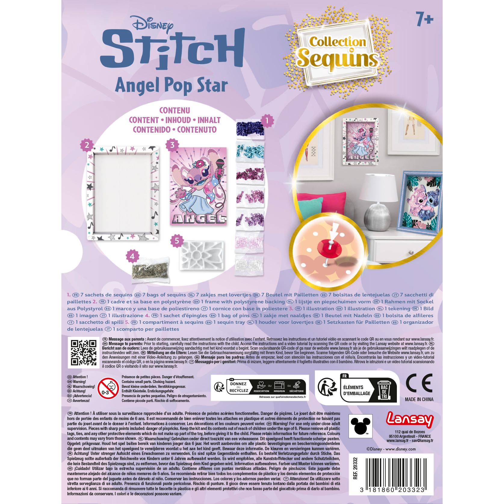 Voir la diapositive 5 : LANSAY Tableau Sequins Stitch Angel Pop Star